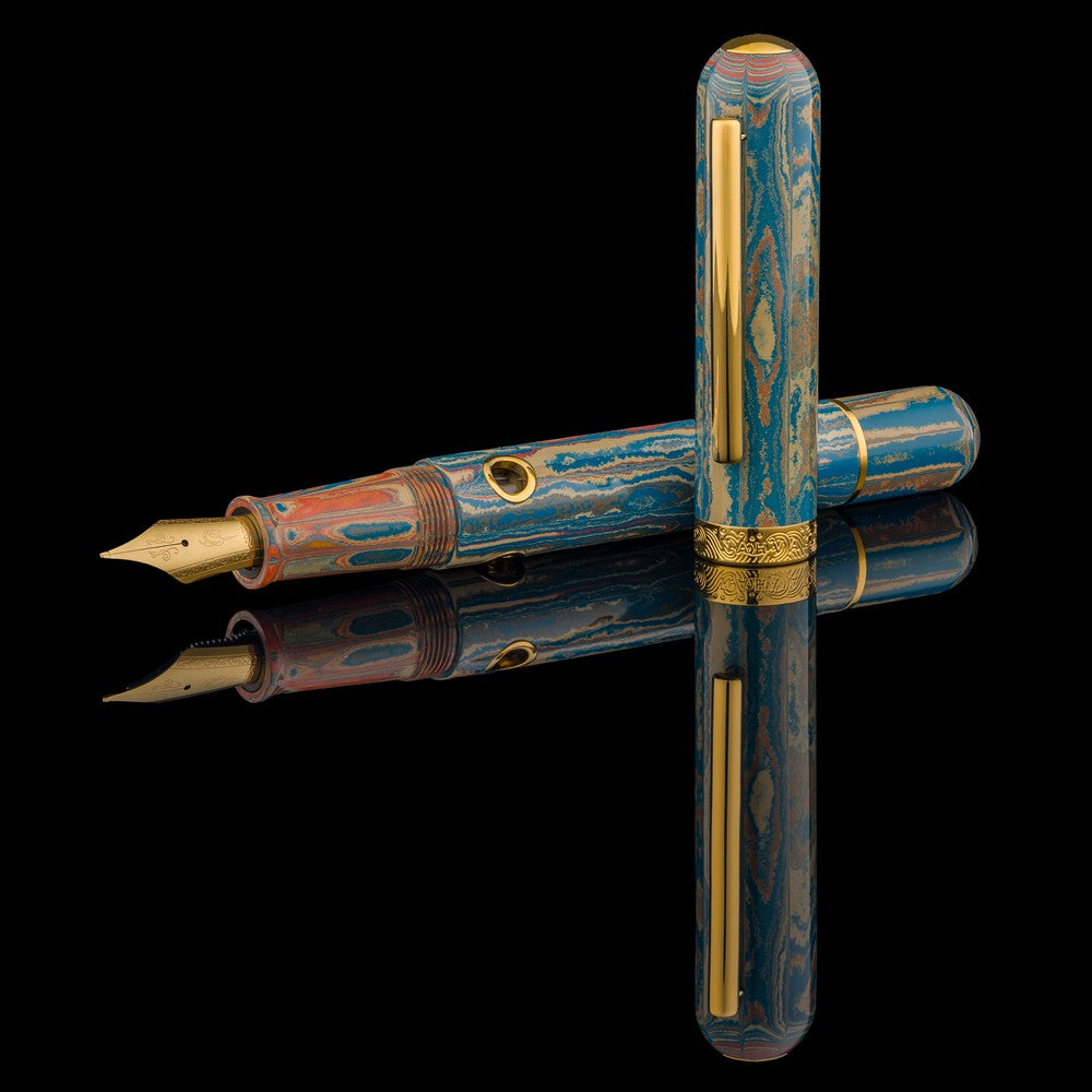 Nahvalur (Narwhal) Nautilus Fountain Pen - Aqua Regia (Royal Water) Limited Edition 2024 - Premium Writing Instrument for Collectors, Calligraphy & Everyday Use