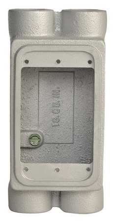 Weatherproof Electrical Junction Box - 4 Inlet, 1/2 Inch Hub, Durable Iron Construction for Outdoor & Indoor Wiring Projects - Perfect for Garden, Garage, and Home Electrical Installations