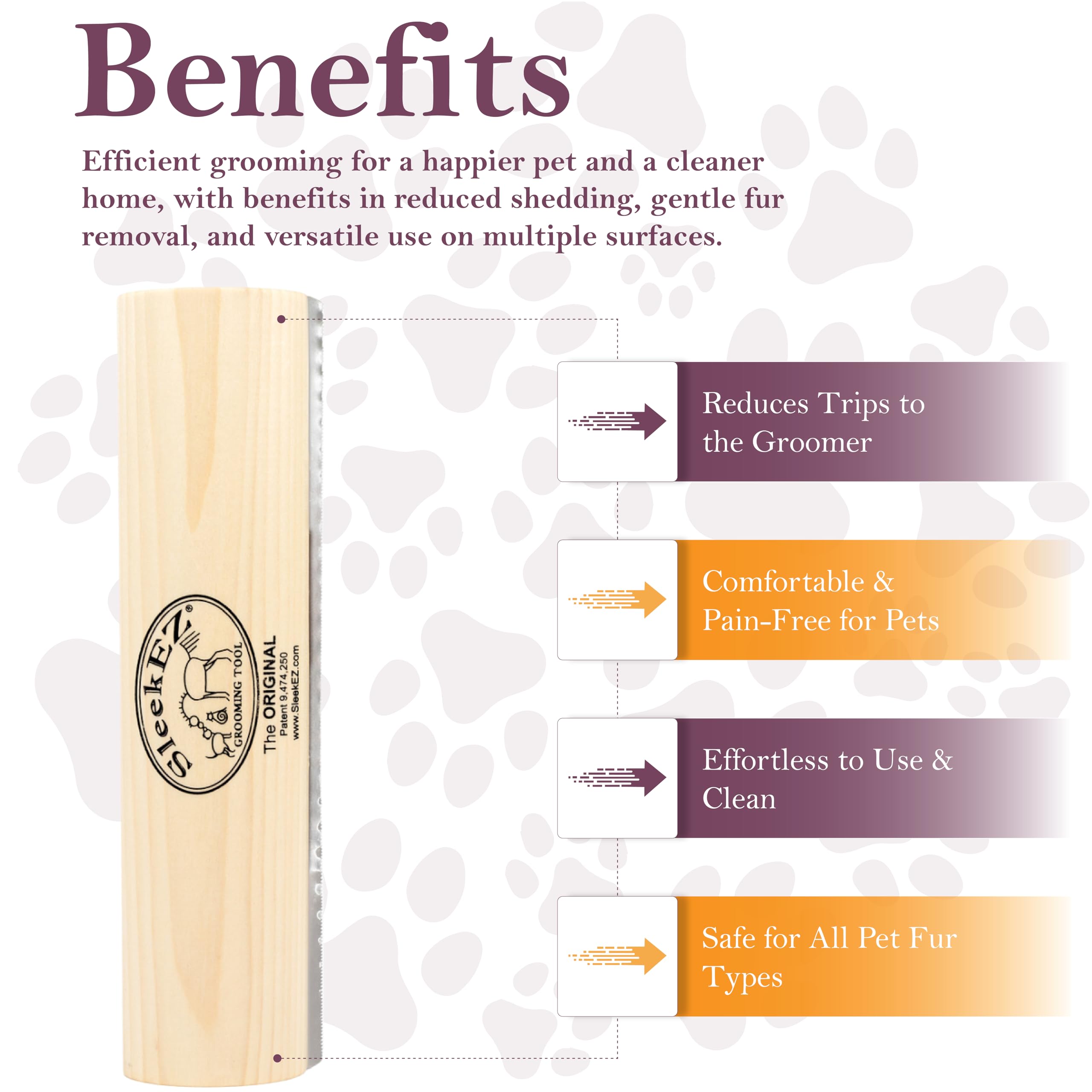 SleekEZ Horse Grooming Brush - Deshedding Tool & Curry Comb for Horses, Livestock - Gentle Hair Brush for Shedding, Scratching & Coat Care - Perfect for Stable, Ranch & Show Grooming
