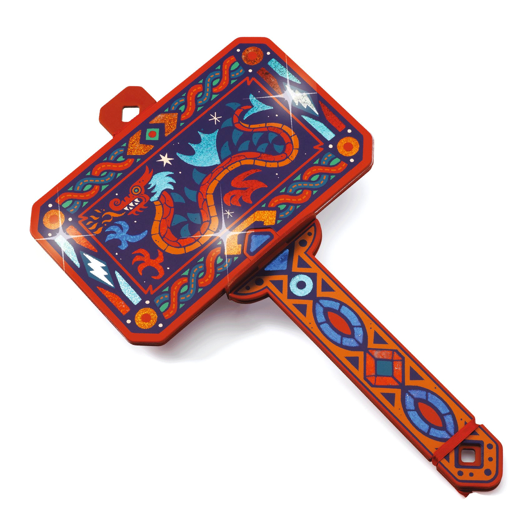DIY Viking Shield and Hammer Foil Art Kit by Djeco - Creative Medieval Craft for Kids & Adults - Perfect for Home Decor, School Projects, and Viking Themed Parties