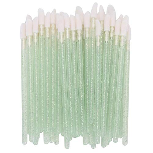 Disposable Mousse Brush Makeup Tool - 100pcs Lip Brush & Eyelash Cleaning Cotton Swabs for Professional Makeup Application & Lash Extension Care | Perfect for Salon, Home Use & Travel Beauty Kit