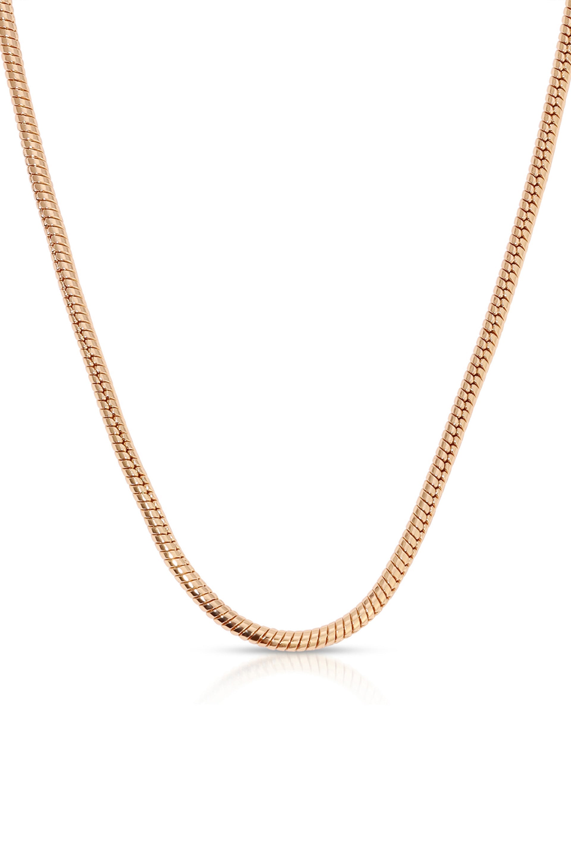 Elegant Classic Snake Chain Necklace for Women - 18K Gold Plated Dainty Layering Jewelry - Perfect for Everyday Wear, Gifts & Special Occasions