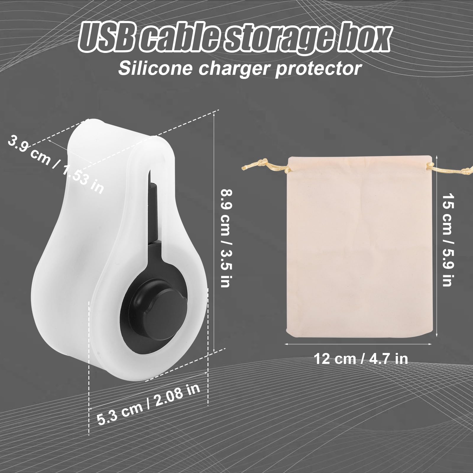 Silicone Charger Case for Oura Ring Gen3 - Washable USB Cable Storage Box with LED Light & Transparent Protector Cover | Perfect for Travel, Gym & Home Organization