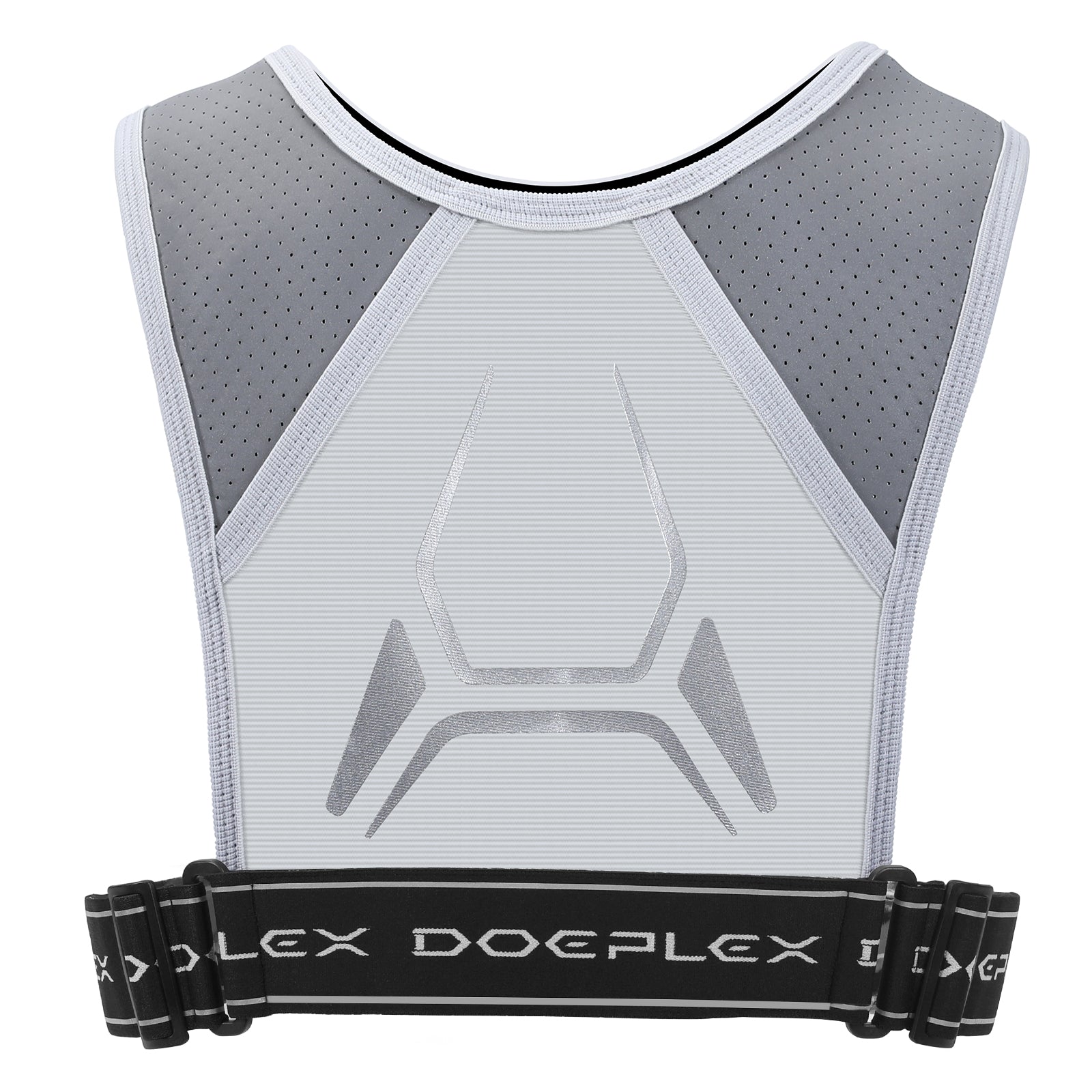 Lightweight Reflective Running Vest for Men & Women - Breathable Gray Jogging Safety Gear for Nighttime Outdoor Workouts & Marathon Training
