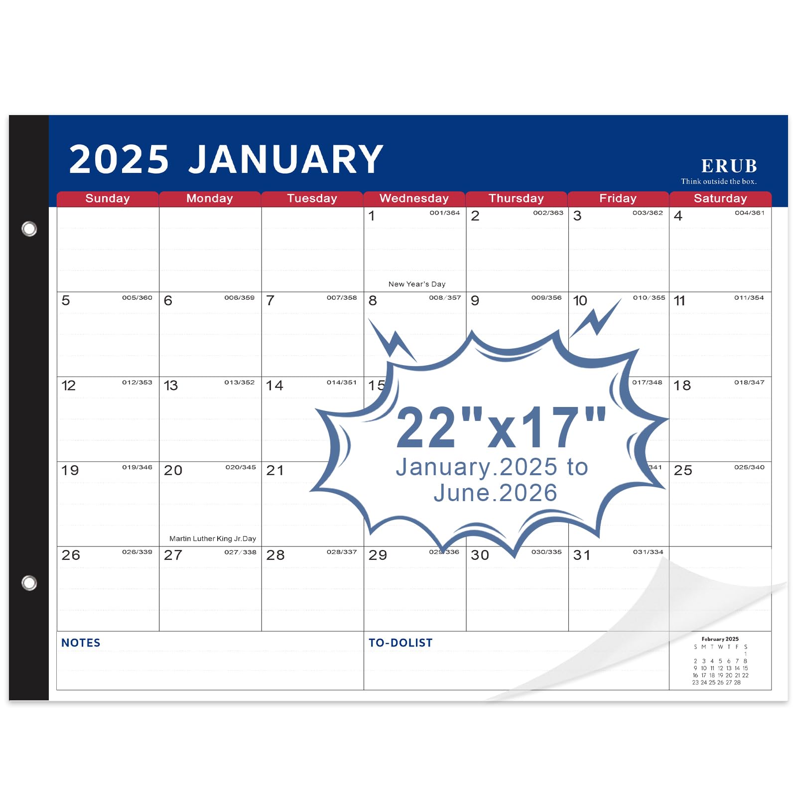 2025-2026 Large Desk Calendar Planner - 22