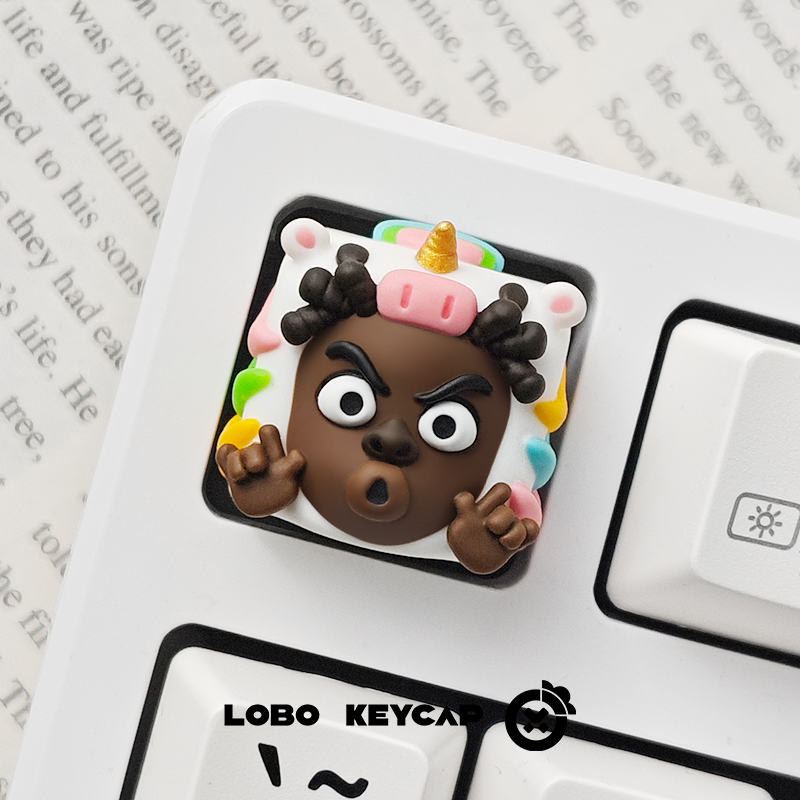 Custom Resin Keycaps - Multi-Color Personalized Mechanical Keyboard Keycaps for Gaming & Typing | Gaze Brother Decorative Keycaps for PC, Mac, Laptop (Gaming Setup, Office, Gift)