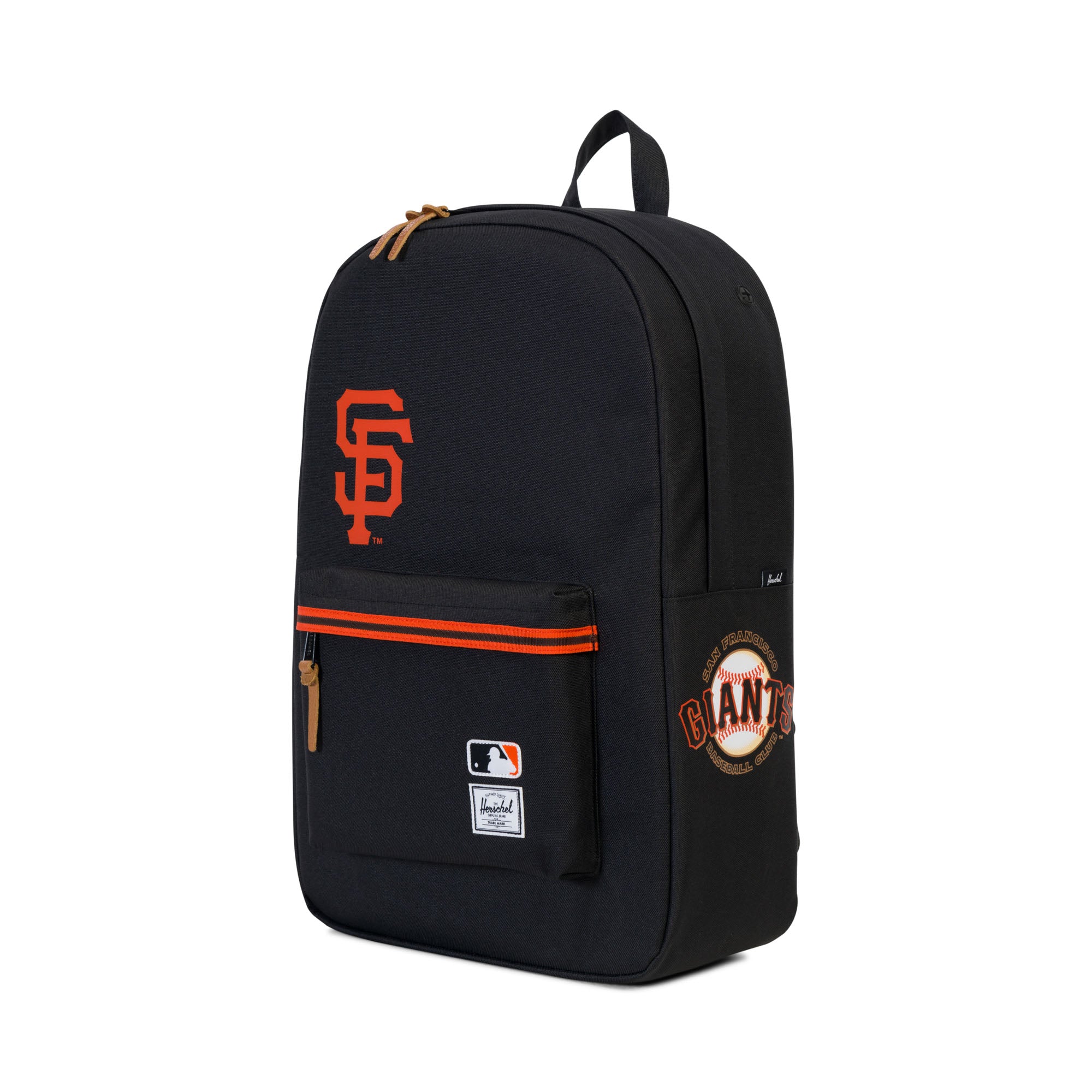 Herschel x MLB San Francisco Giants Heritage Backpack Black - Stylish College Backpack for School, Travel & Everyday Use