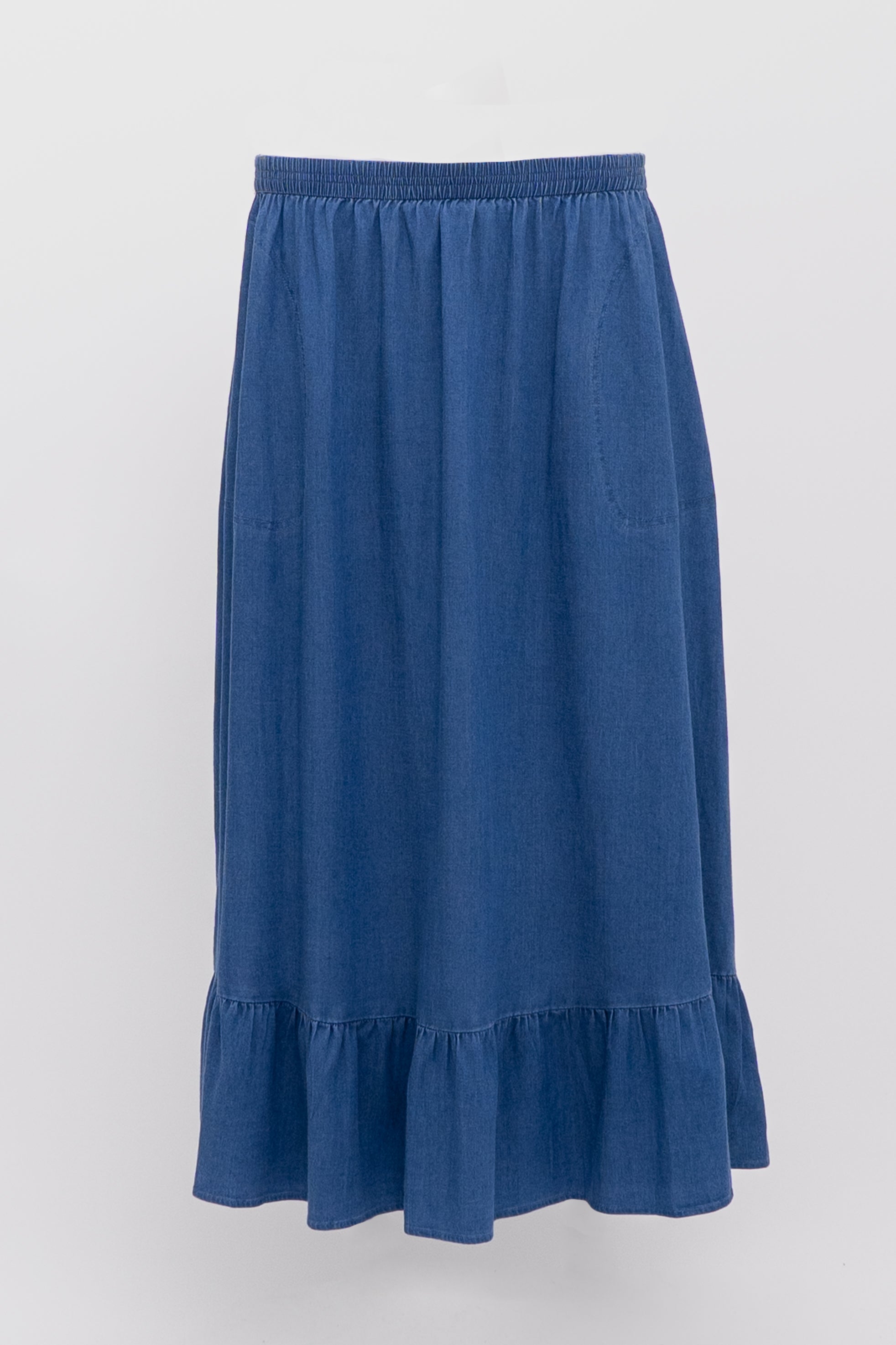 Janet Skirt - Women's Tencel Denim Midi Skirt | Comfortable & Stylish for Casual Wear, Office Outfits & Date Nights
