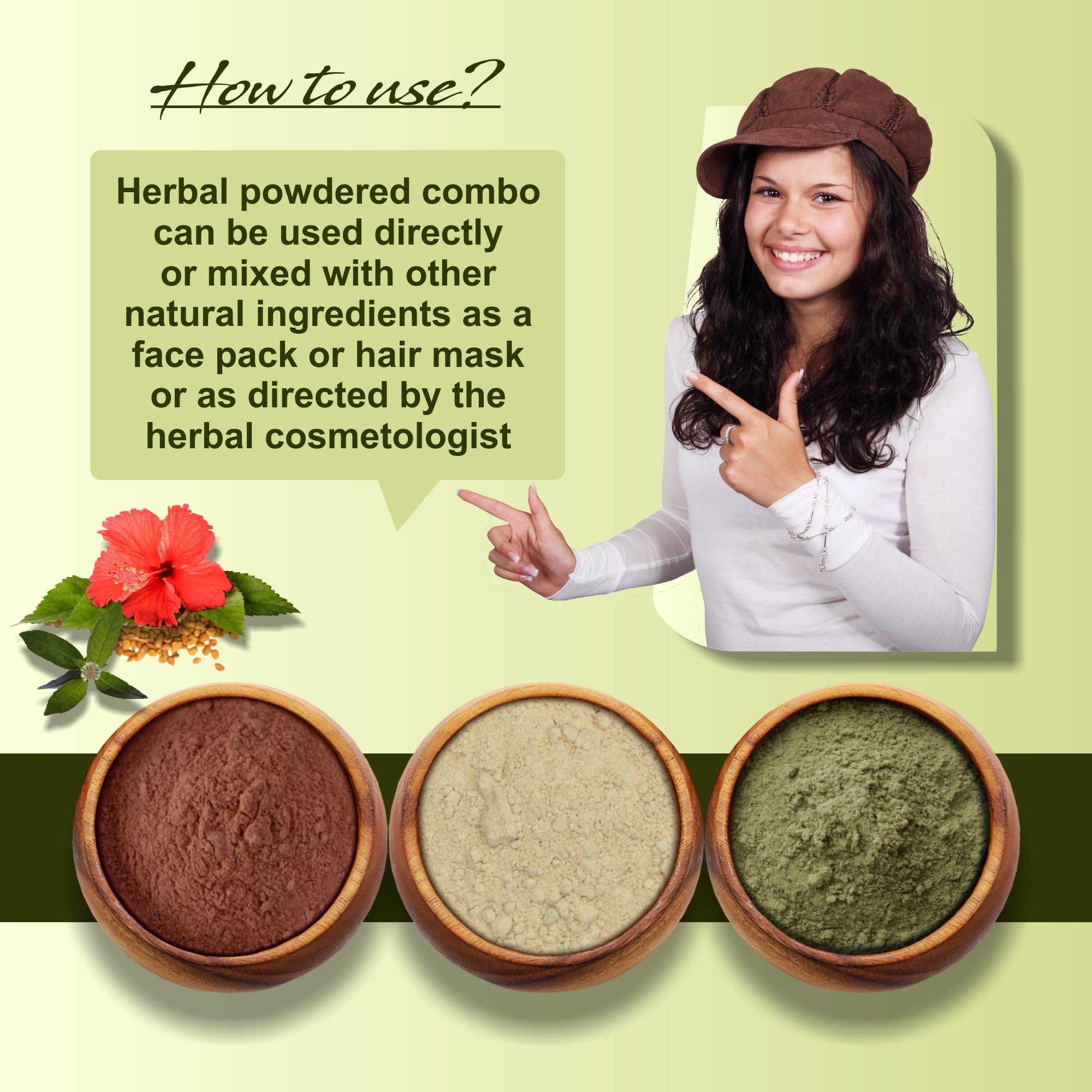 IYUSH Ayurvedic Bhringraj Powder with Fenugreek & Hibiscus for Hair Growth – 300g | Natural Hair Mask for Dry, Frizzy Hair & Scalp Care | Herbal Volume Booster | Skin & Hair Treatment | Perfect for DIY Spa & Home Hair Care Routines
