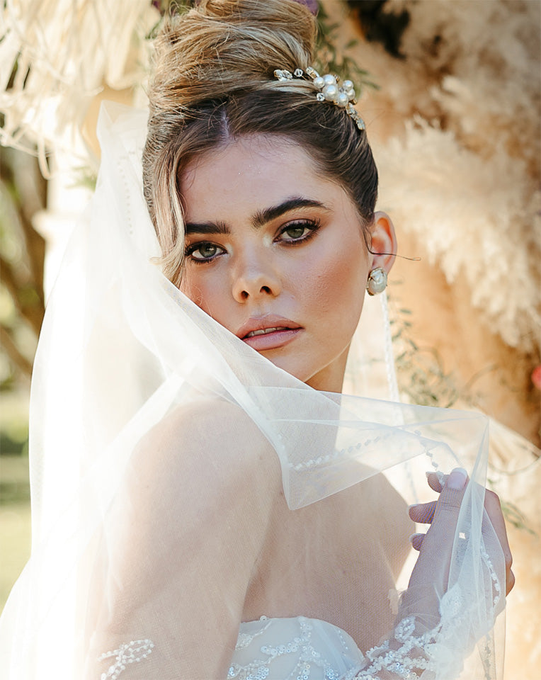 Elegant Baroque Pearl Stud Earrings for Brides | Classic Wedding Jewelry by Stephanie Browne | Perfect for Bridal Accessories, Wedding Day & Special Occasions