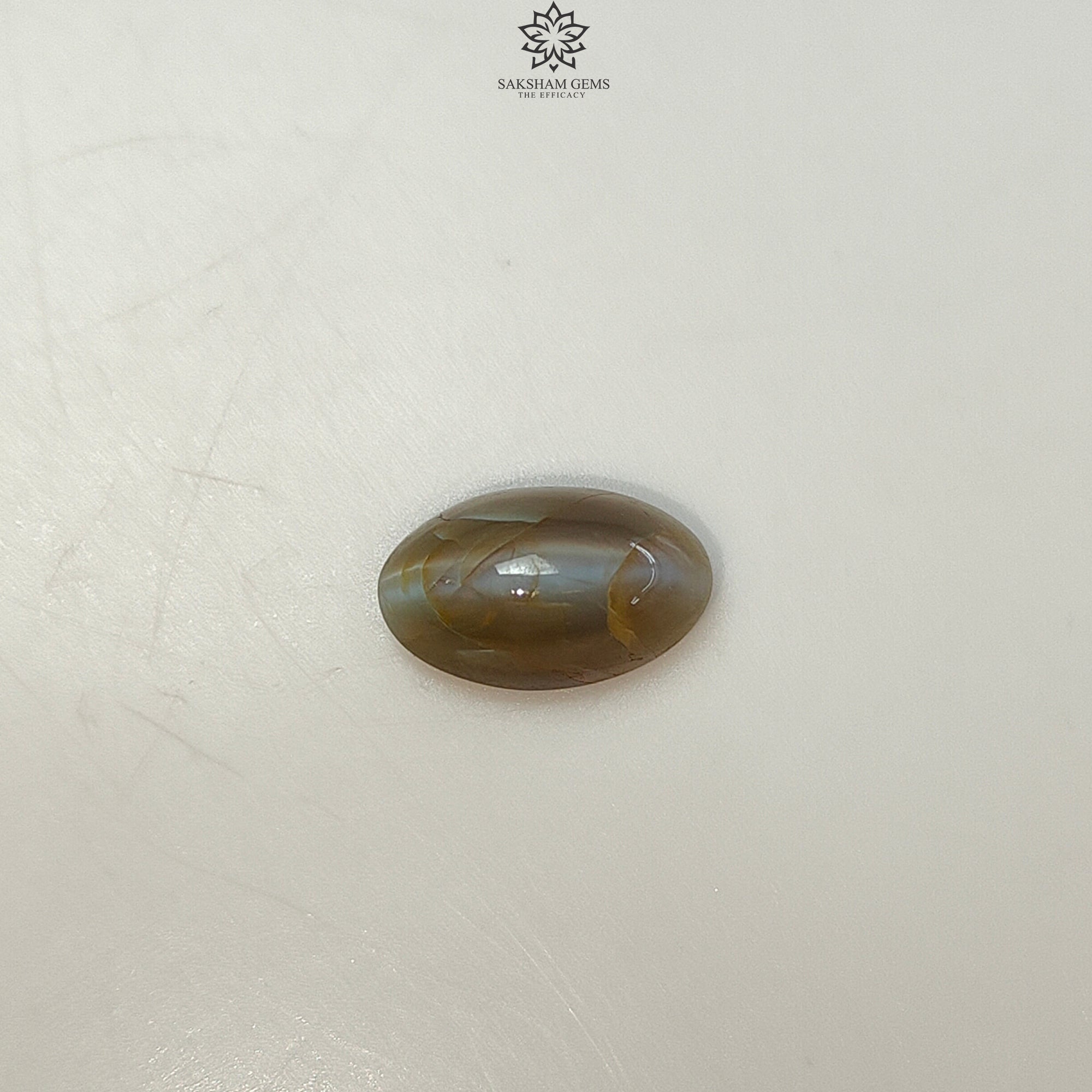 Natural Untreated Chrysoberyl Cat's Eye Gemstone Cabochon - Oval Shape for Jewelry Making (Rings, Pendants & Earrings) - Unheated Healing Stone for Energy Balance & Protection