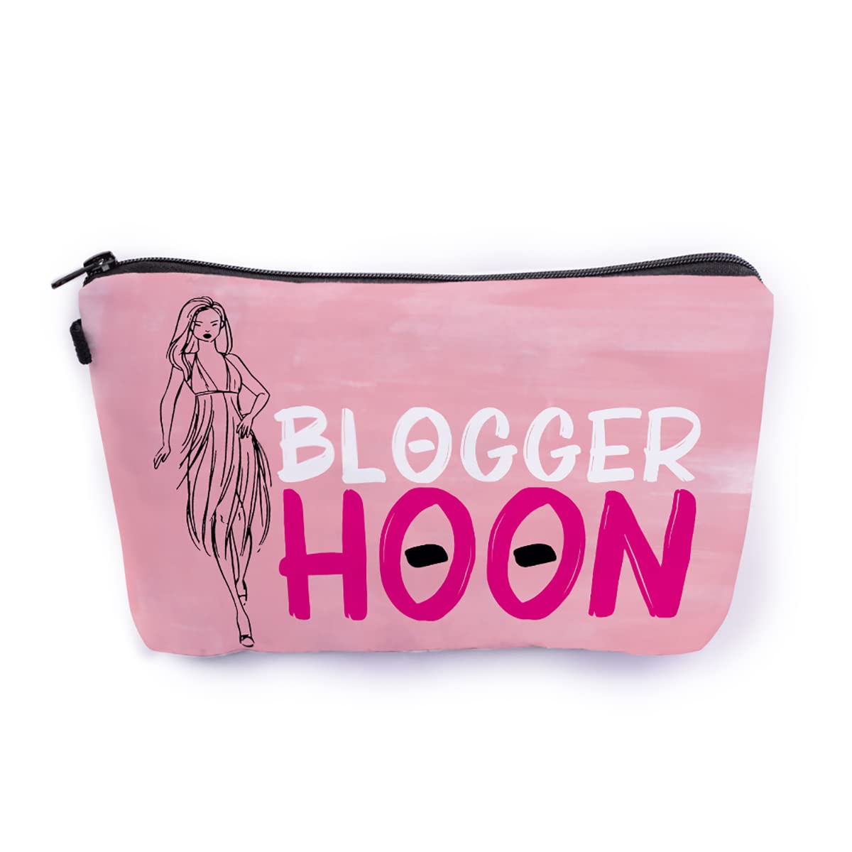 Crazyify Blogger Ready Zipped Designer Pouch - Women's Canvas Cosmetic Bag for Travel & Makeup Storage | Waterproof Toiletry Organizer | Perfect for Gym, Vacation & Daily Essentials