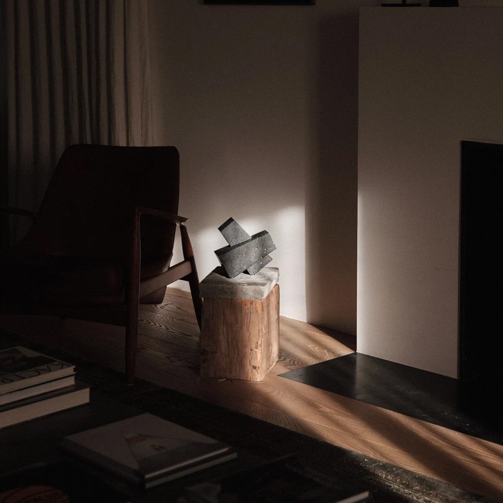 AUDO CPH Converge Bookends - Lava Stone Book Holders for Shelves & Desks - Perfect for Office, Home Decor, and Book Organization