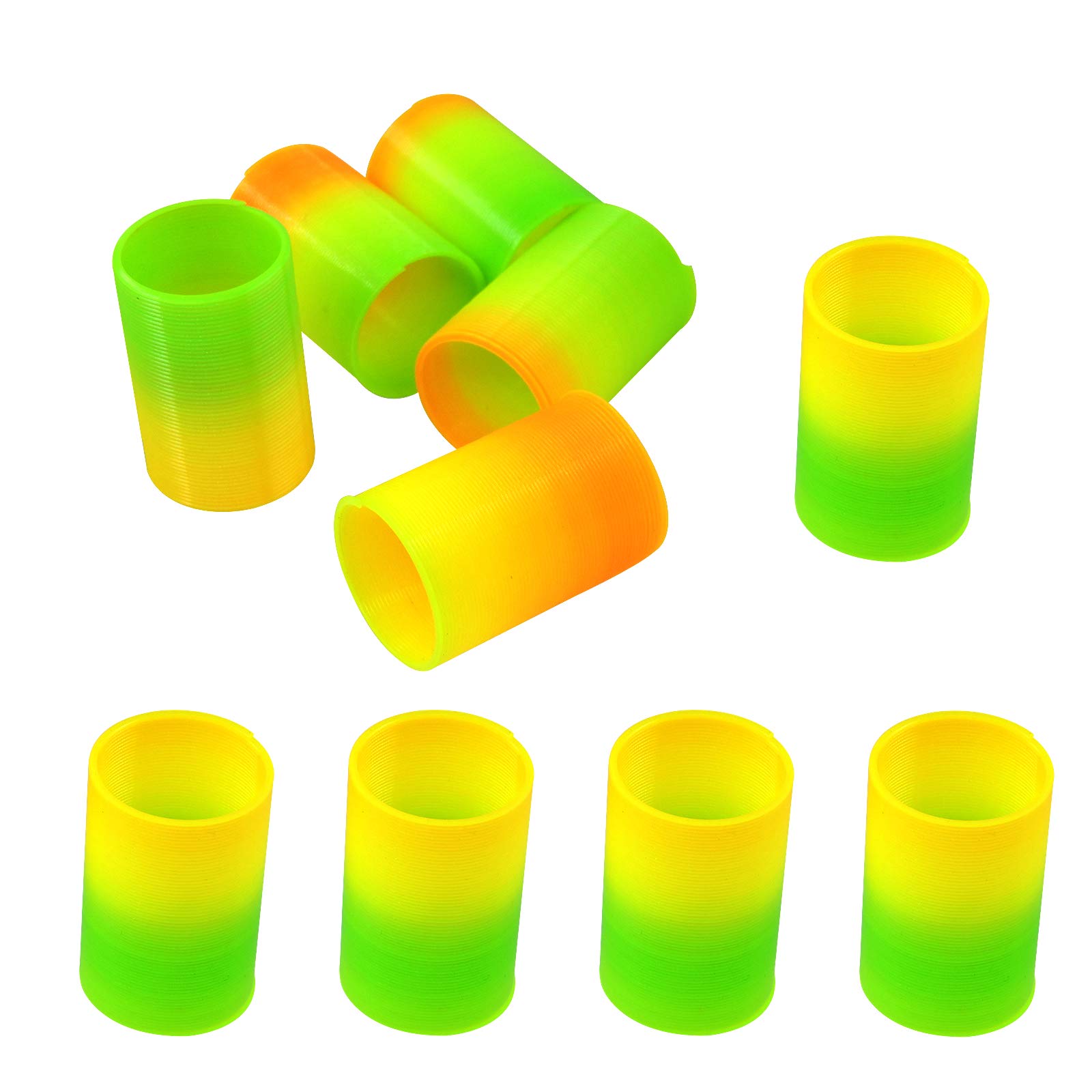 Andiker Cat Spiral Spring Toys - 10 Pack Durable Heavy Plastic Interactive Cat Toys for Indoor Kittens, Colorful Springs for Swatting, Biting & Hunting - Perfect for Playtime, Exercise & Mental Stimulation (10pc)