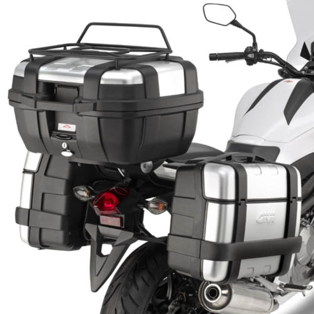 GIVI PL1111 Motorcycle Pannier Holder - Universal Side Luggage Rack for Adventure & Touring Bikes - Perfect for Long-Distance Travel & Storage