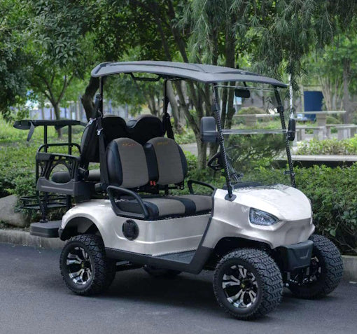 48V Electric Golf Cart 4 Seater - Renegade Light Edition Utility UTV in Silver | Perfect for Golf Courses, Campuses & Resort Transportation