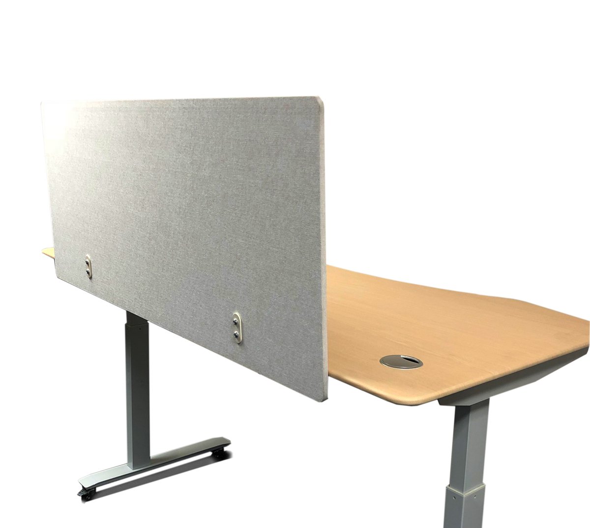 ApexDesk Artsonic 54-Inch Standing Desk Privacy Panel - Beige Polyester Fiber Divider with Clamps for Office & Home Workspace | Dual-Use Modesty Screen for Better Focus & Organization