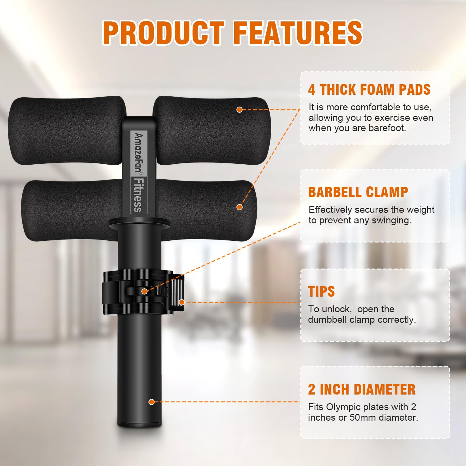 AmazeFan Tib Bar - Premium Tibialis Trainer for Leg Workout & Strength Training | Knees Over Toes Tibia Dorsi Calf Machine for Calves, Shins & Ankles | Fits 2