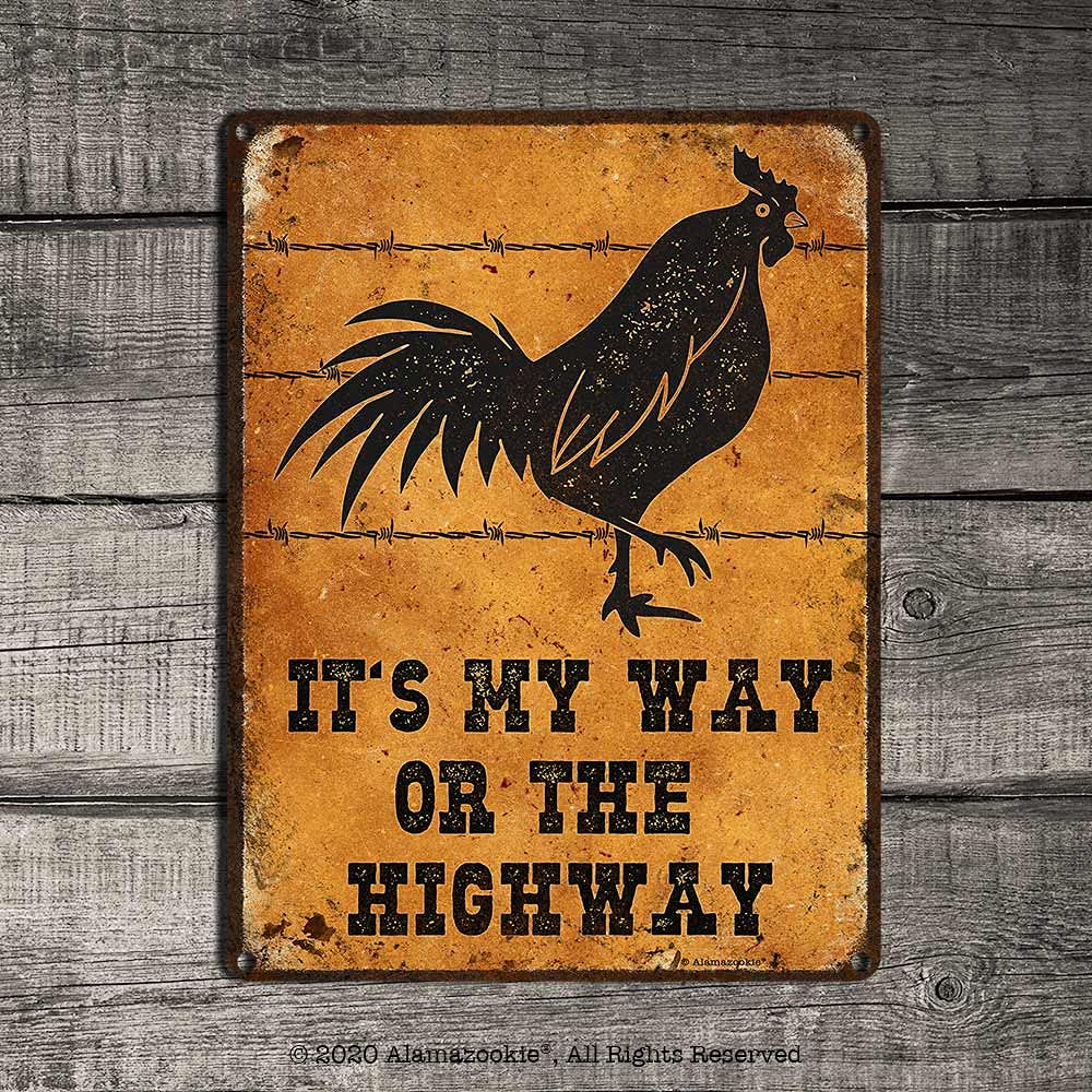 8.5 x 11.5 Inch Rustic Aluminum Rooster Sign - Farmhouse Decor for Kitchen, Coop & Garage - Perfect Gift for Farmers, Ranchers & Chicken Lovers - AL-0912-RK3224-SP | Ideal for Country Homes, 4-H Clubs & Western Themed Spaces