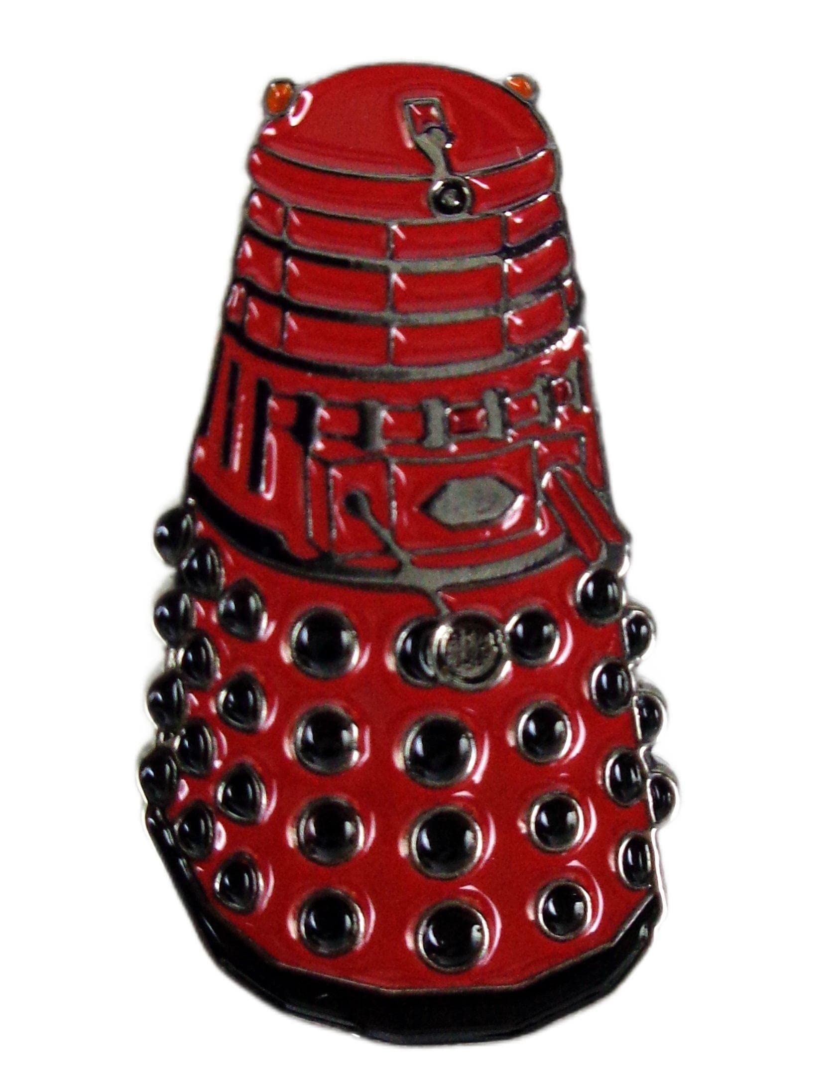 Doctor Who Red Dalek Enamel Pin - Collectible Badge for Fans, Cosplay & Gift - Perfect for Backpacks, Jackets & Geek Fashion Accessories
