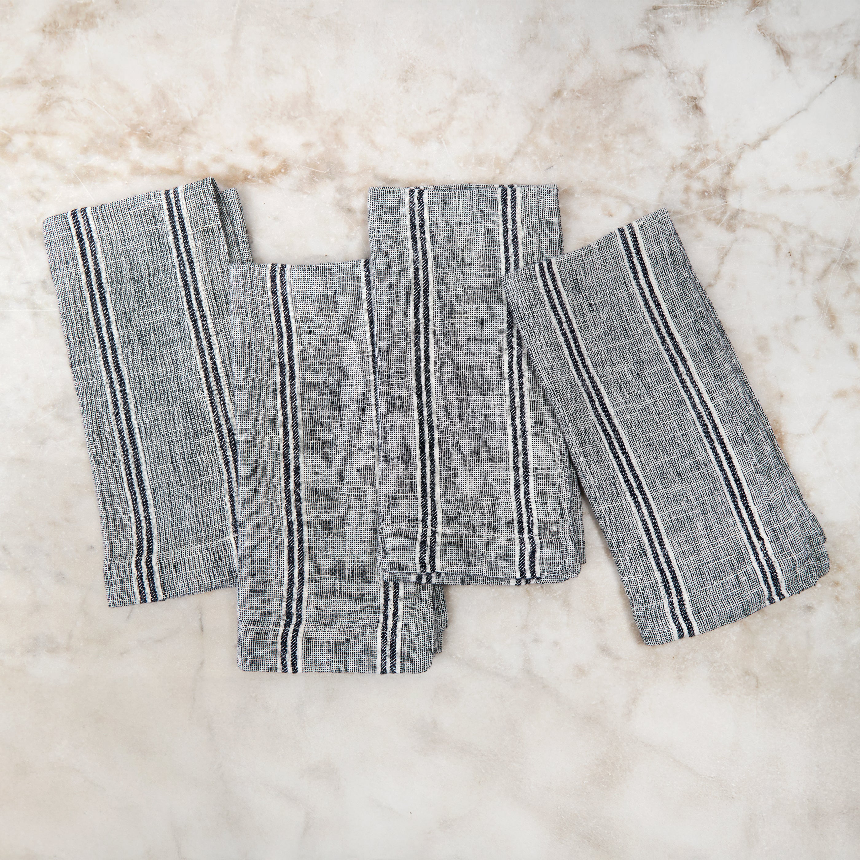 Premium 100% Cotton Mendocino Napkins - Soft & Absorbent Dinner Napkins for Everyday Use, Parties & Fine Dining - Set of 12 (White)