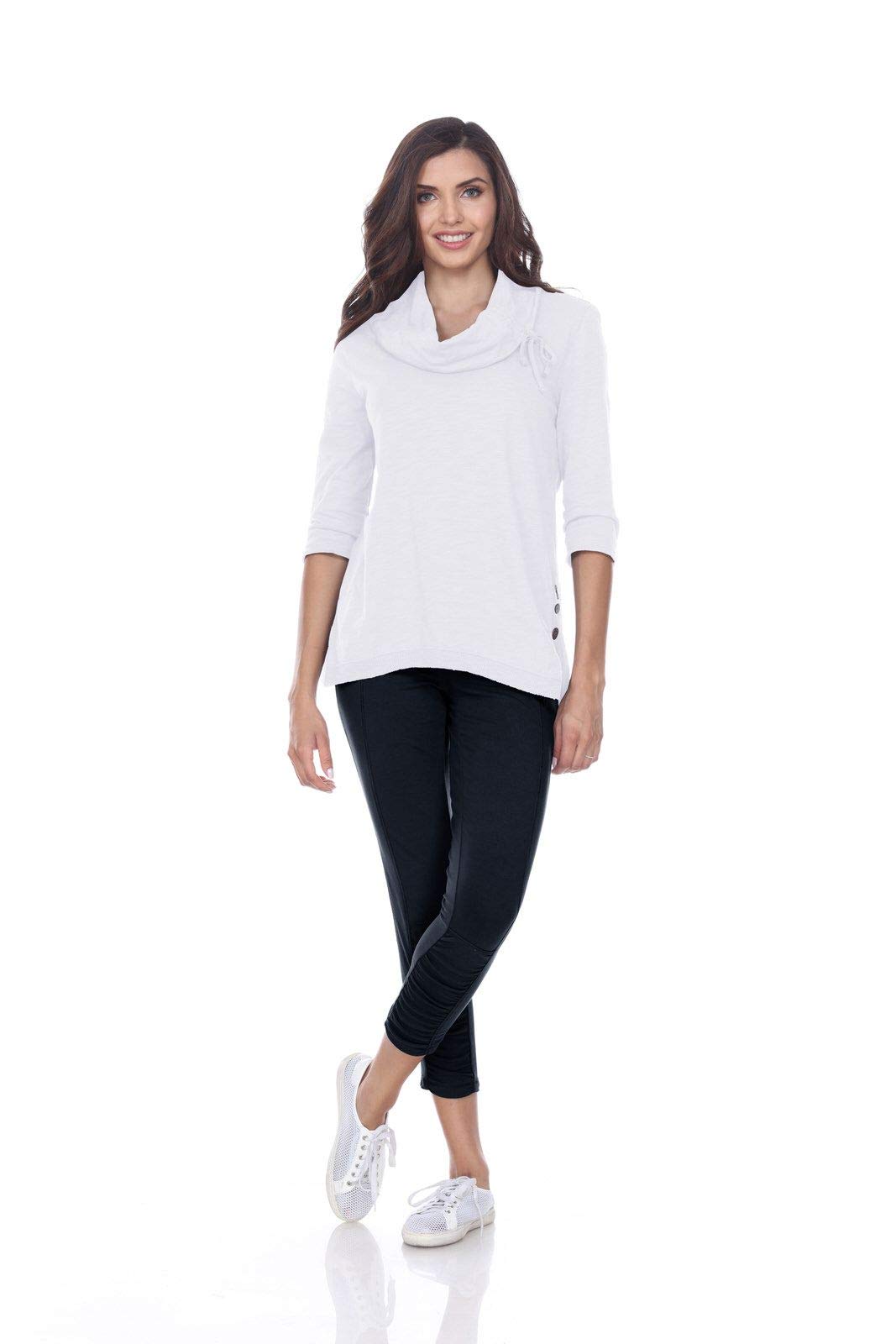 Neon Buddha Women's Cruise Top Sweater - Soft Knit Pullover for Travel & Vacation - White, Large - Perfect for Beach Getaways & Summer Cruises