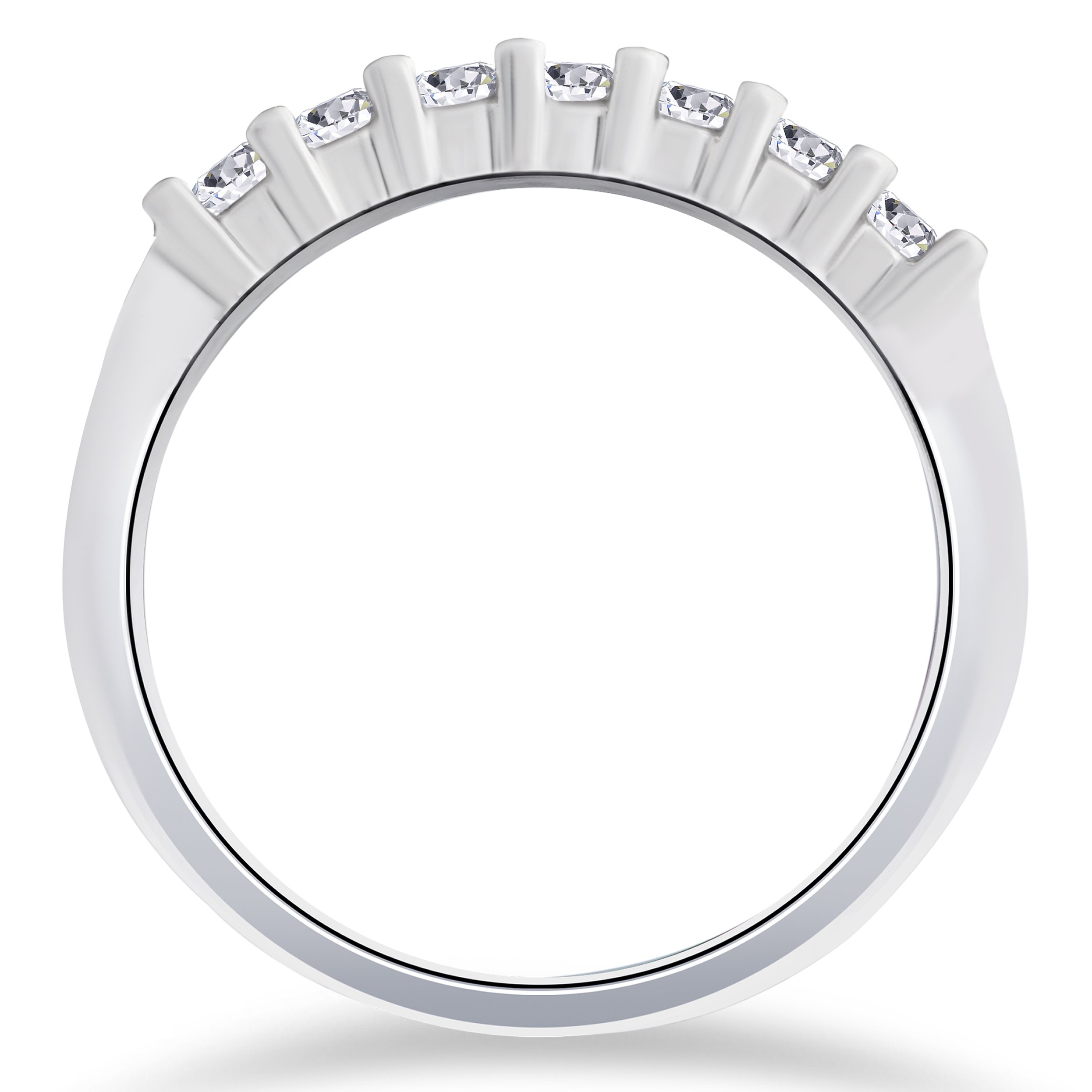 1/2 Carat Diamond Wedding Ring - 14K White Gold Engagement Band for Women - Perfect for Proposals, Anniversaries & Bridal Jewelry