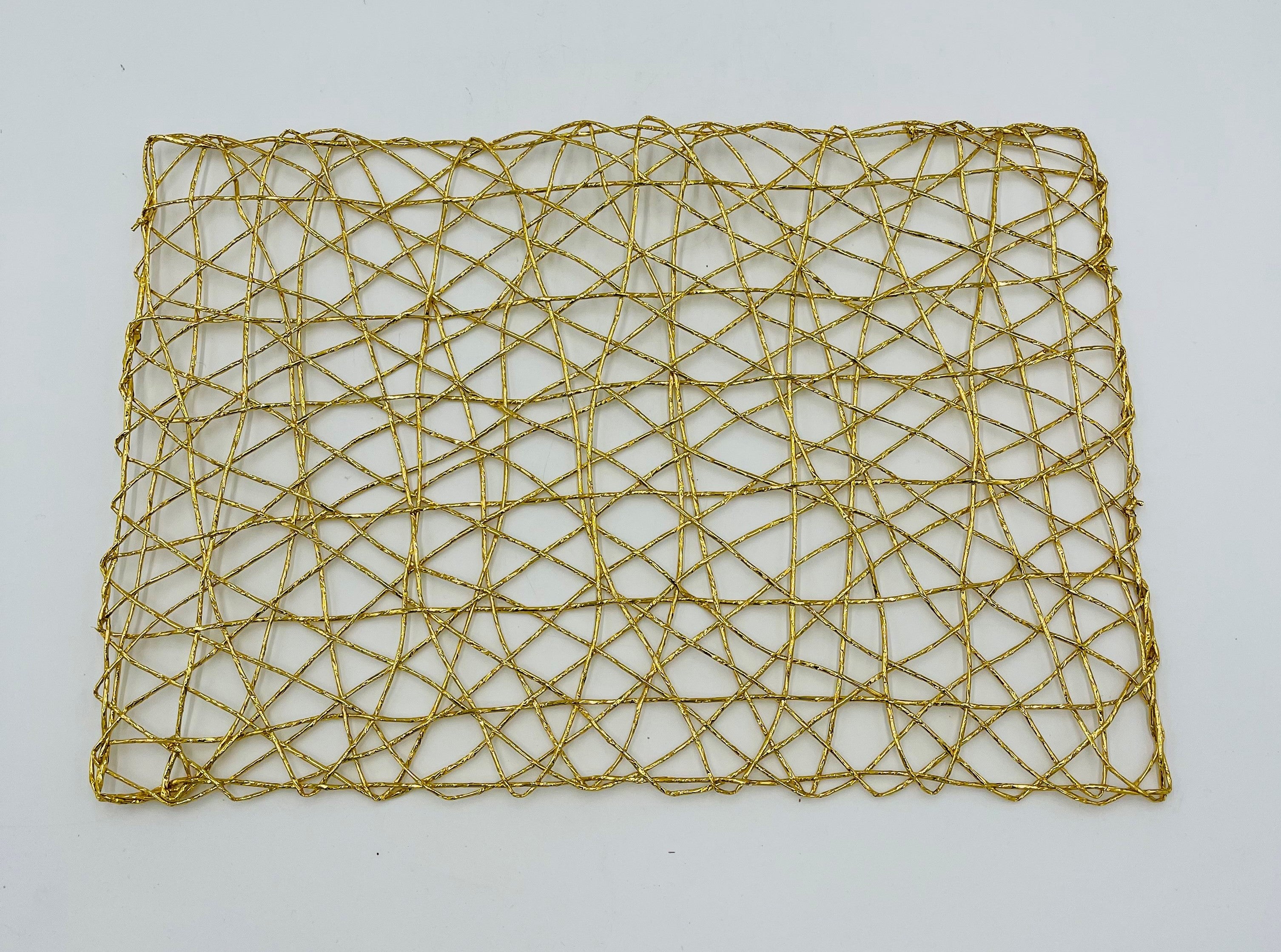 17.5x12 Inch Gold Rectangle Placemat - Elegant Table Setting for Dining, Parties & Home Decor - 1 PC