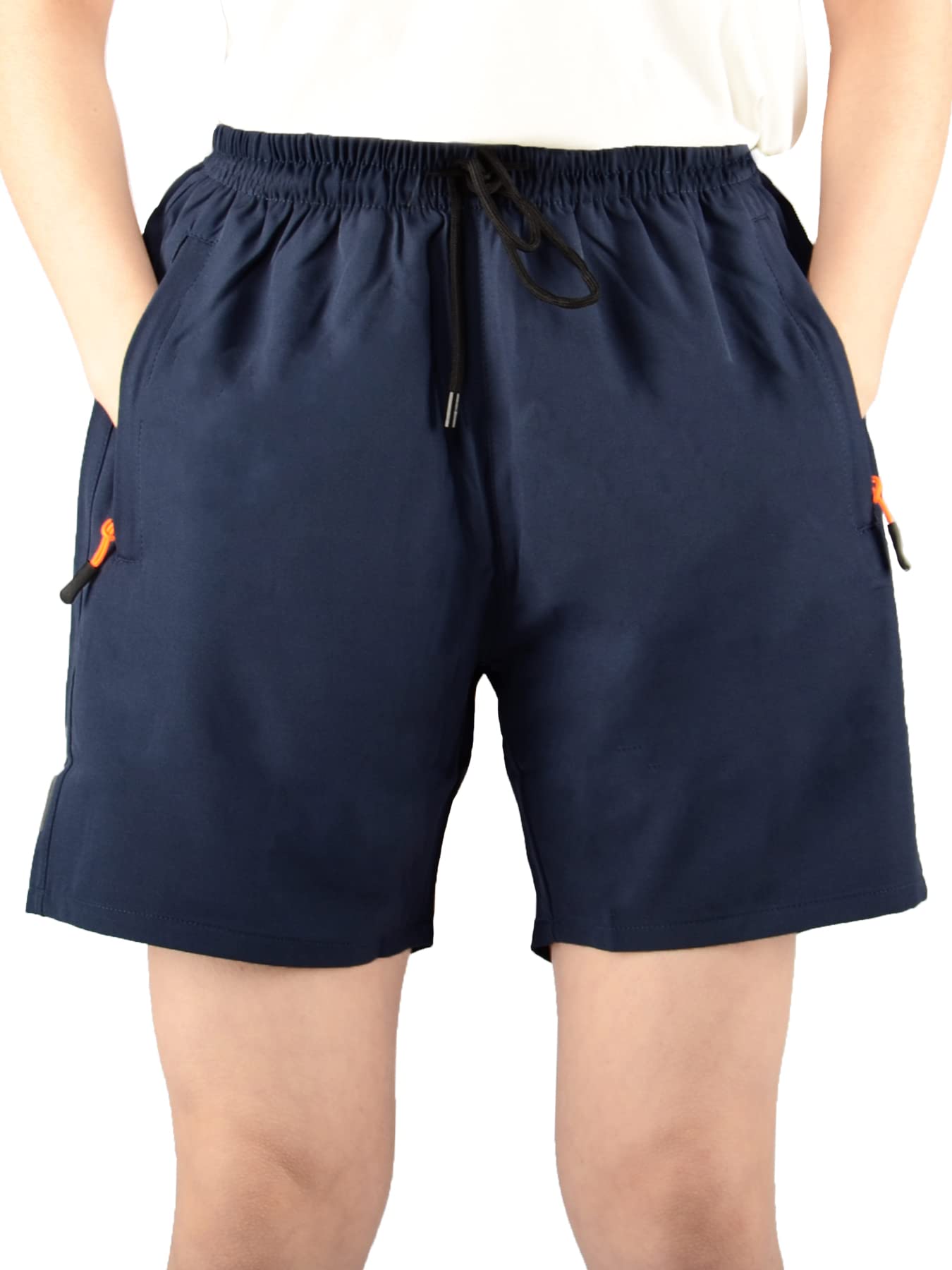 **Boys' Athletic Shorts - Loose Fit Quick Dry Running Shorts with Zipper Pockets for Sports & Outdoor Activities**