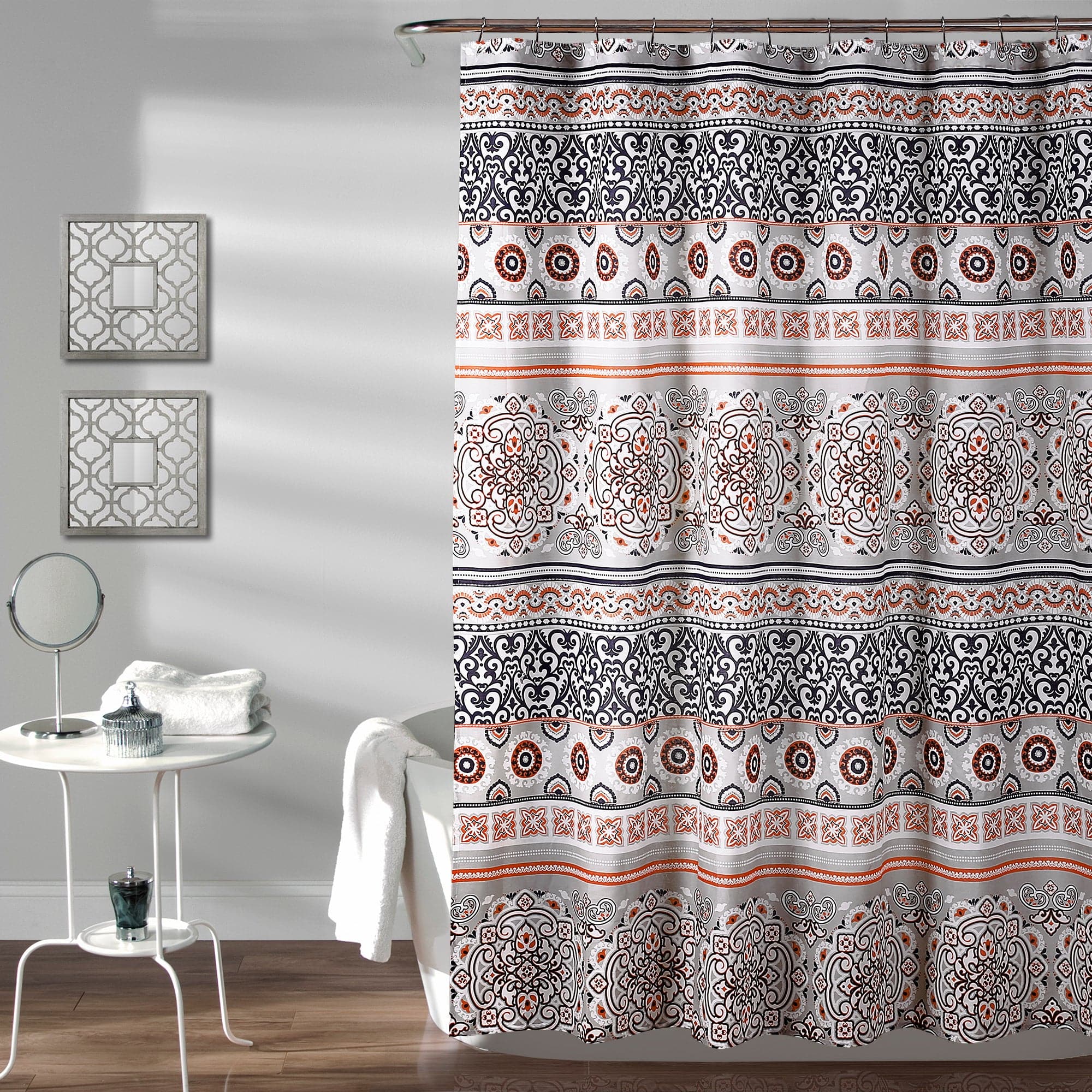Stylish Nesco Striped Shower Curtain - Waterproof Bathroom Decor for Modern Homes | Perfect for Bathroom, Guest Room & Apartment Decor