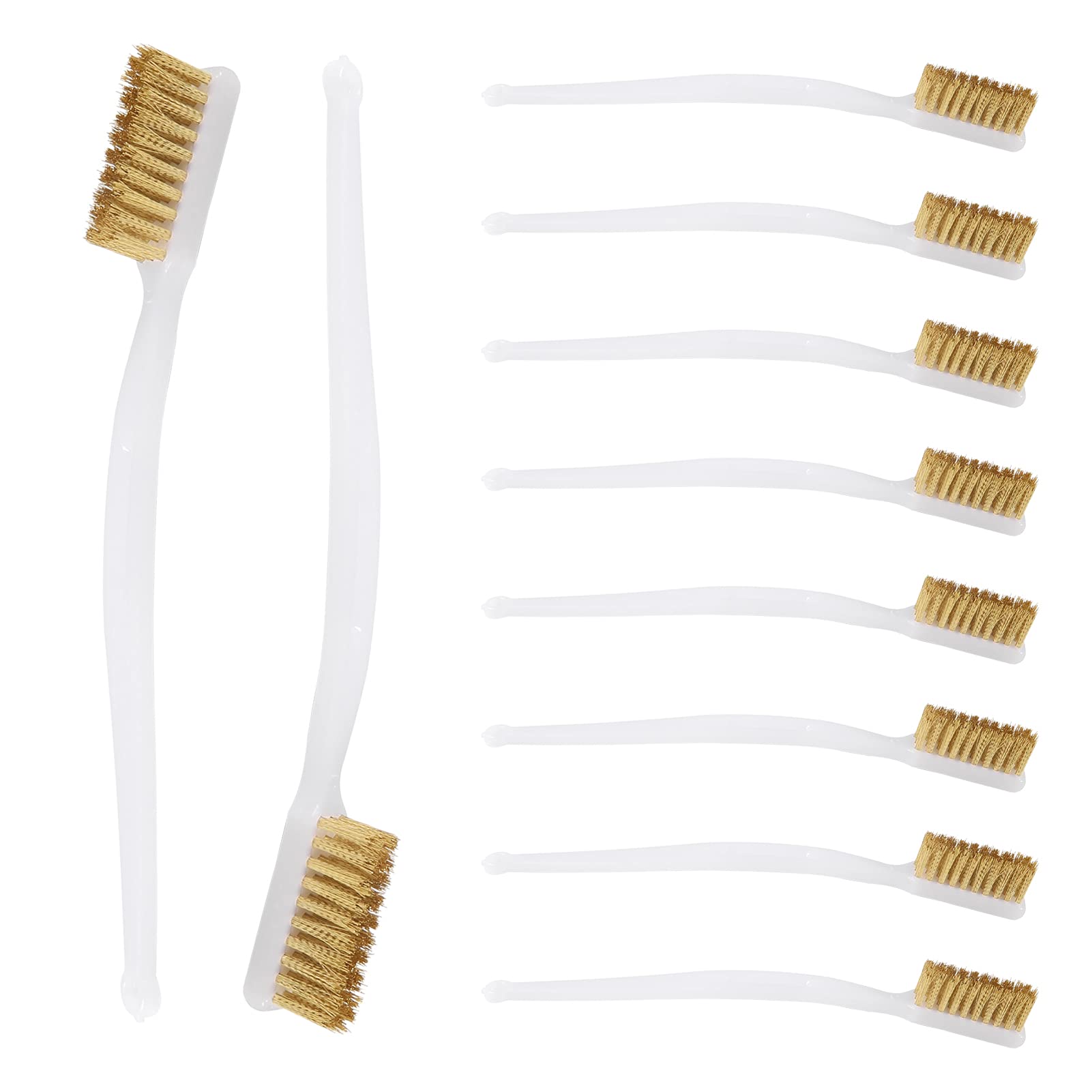 10pcs 3D Printer Nozzle Cleaning Kit - Copper Wire Brush & Handle Tool for Hot Bed Maintenance - Perfect for Creality Ender 3, CR-10, Prusa & More - Essential for 3D Printing Workshop & DIY Projects