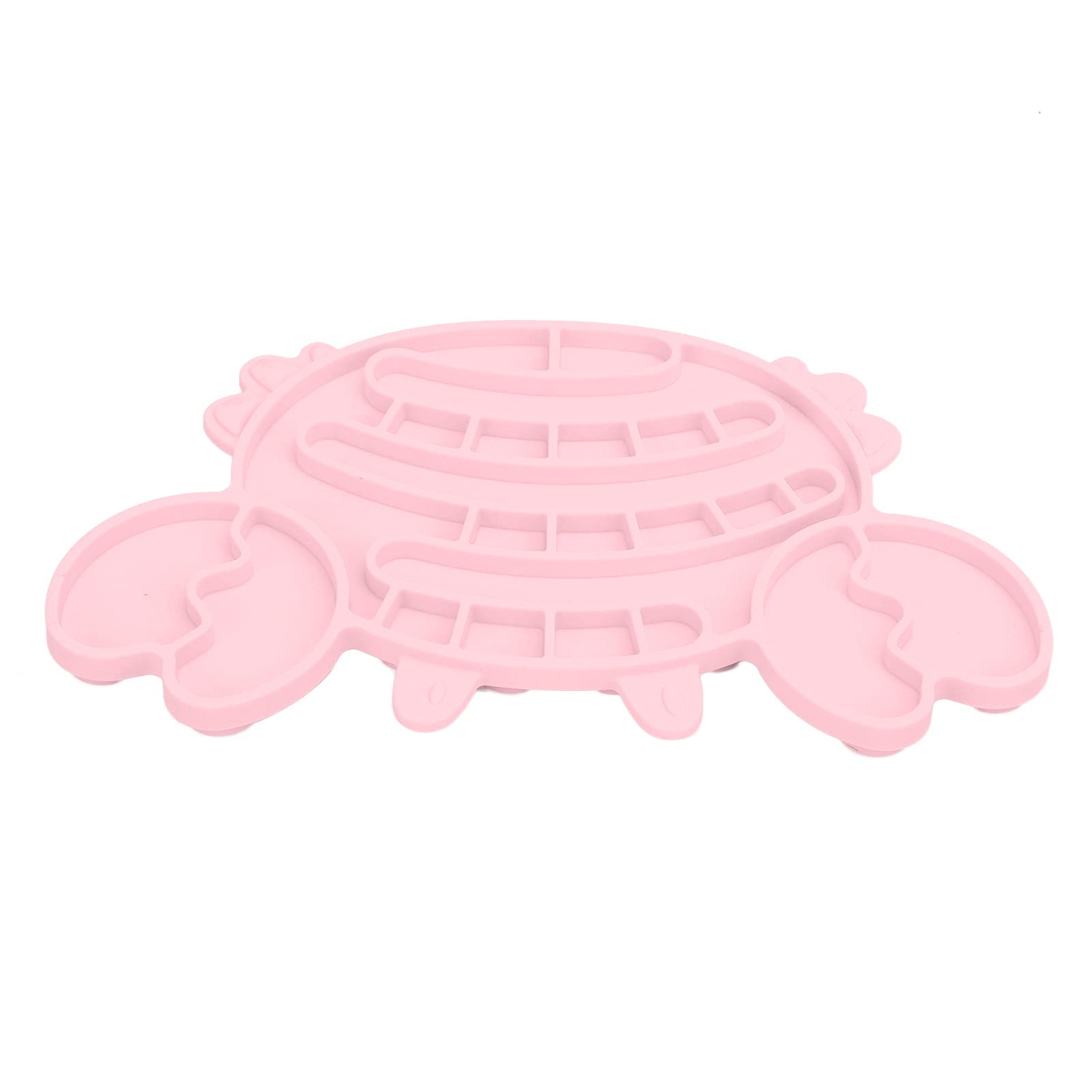 Durable Crab Shape Slow Feeder Bowl for Dogs and Cats - Pet Slow Food Tray to Prevent Bloat & Improve Digestion (Pink) - Perfect for Mealtime Fun and Portion Control