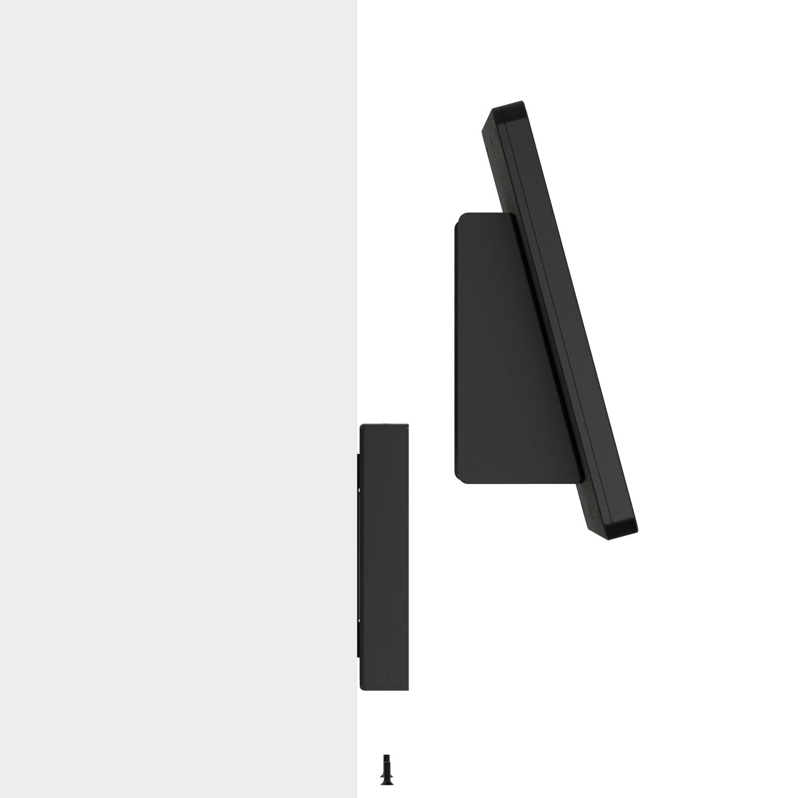 VidaMount Black Exposed Rear Camera Enclosure & 15° Fixed Tilt Wall Mount Bundle - Compatible with iPad 10.2