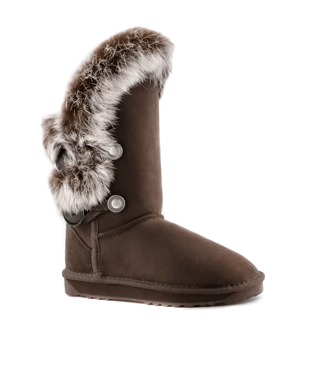 Men's UGG Classic Rabbit Fur Slippers - Cozy Winter Indoor/Outdoor House Shoes for Men