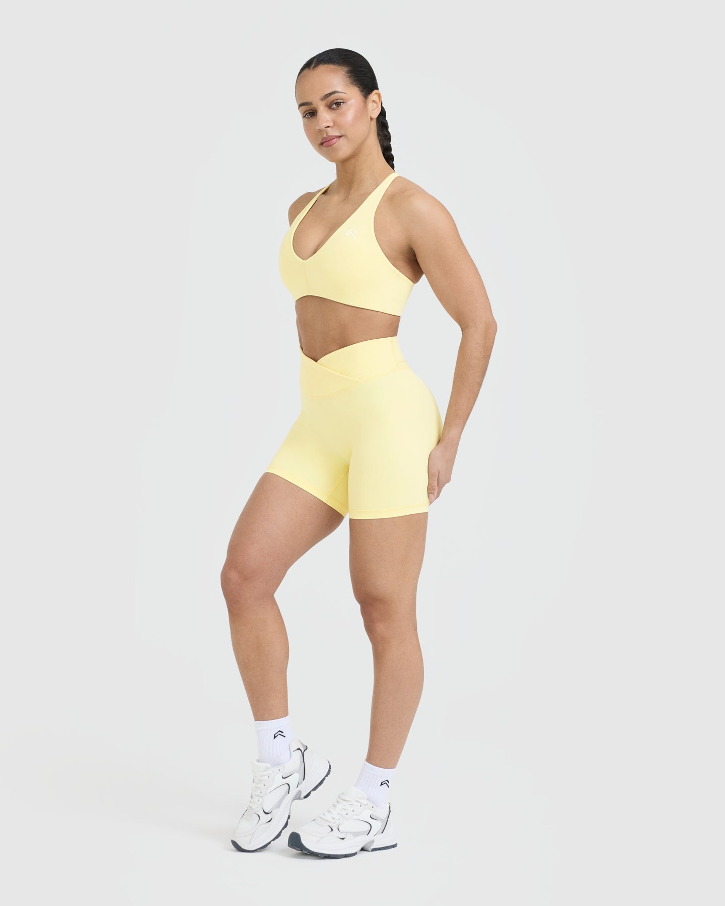 Unisex Wrap Shorts 6 | Sherbet Yellow | Perfect for Yoga, Running & Beach Wear