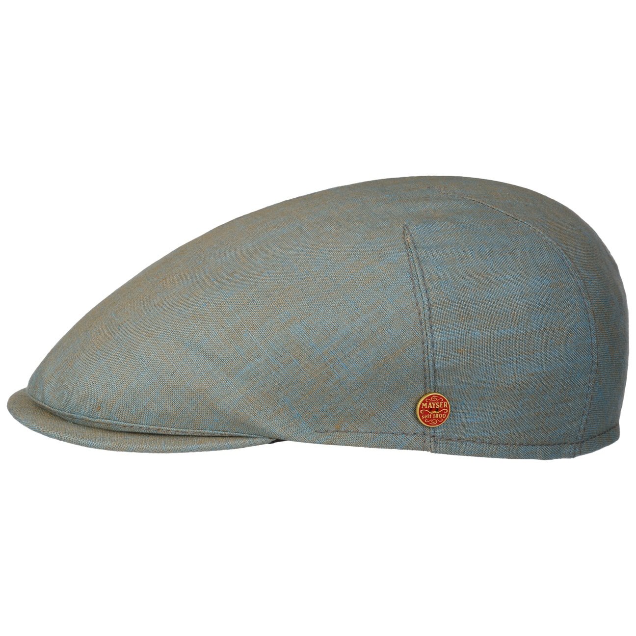 Mayser Sidney Linen Flat Cap for Men - Classic Summer Hat for Outdoor Activities, Travel & Casual Wear