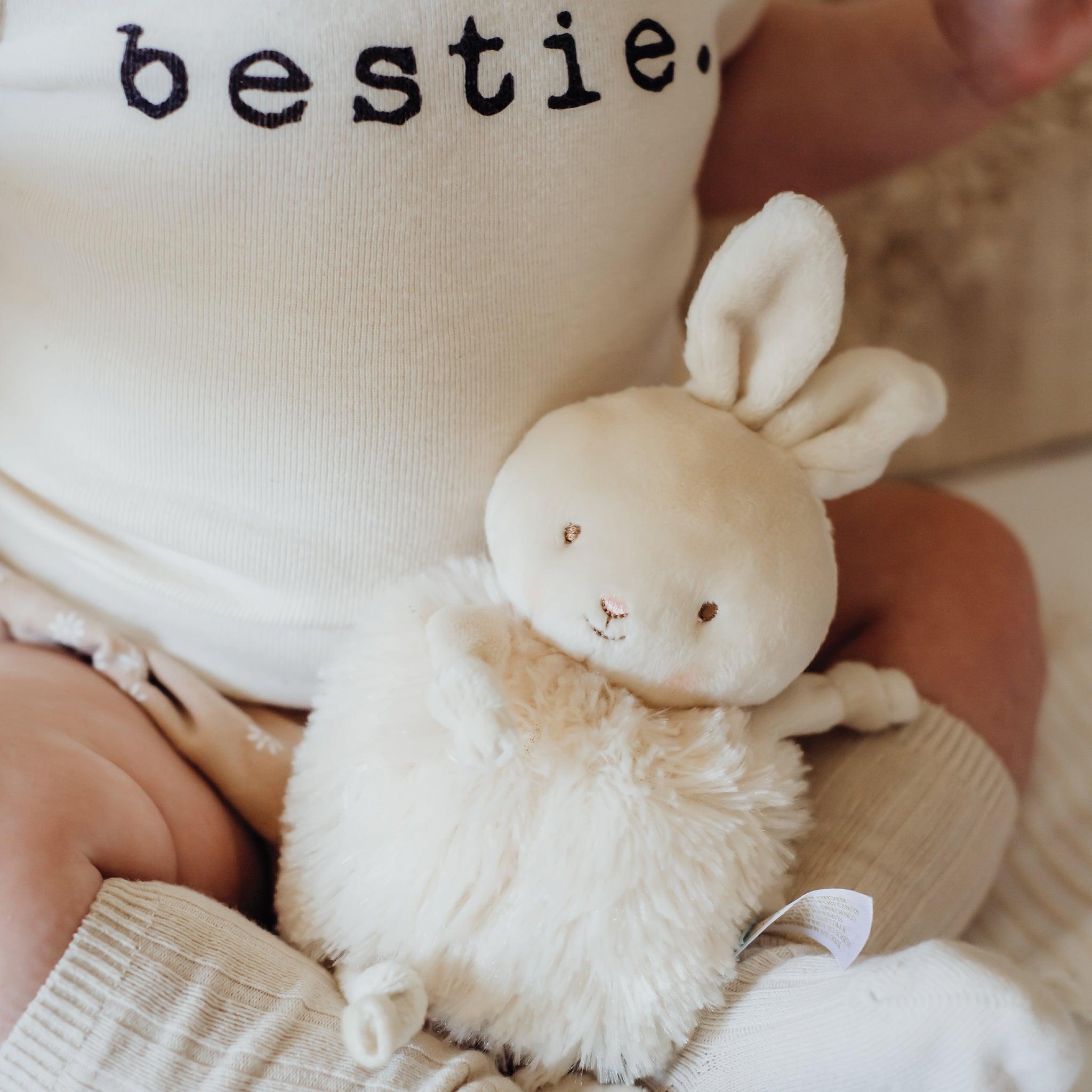 Roly Poly Rutabaga Cream Bunny Plush Toy - Soft Stuffed Animal for Kids, Cute Collectible Gift for Girls & Boys - Perfect for Nursery Decor, Birthday Presents & Cuddling