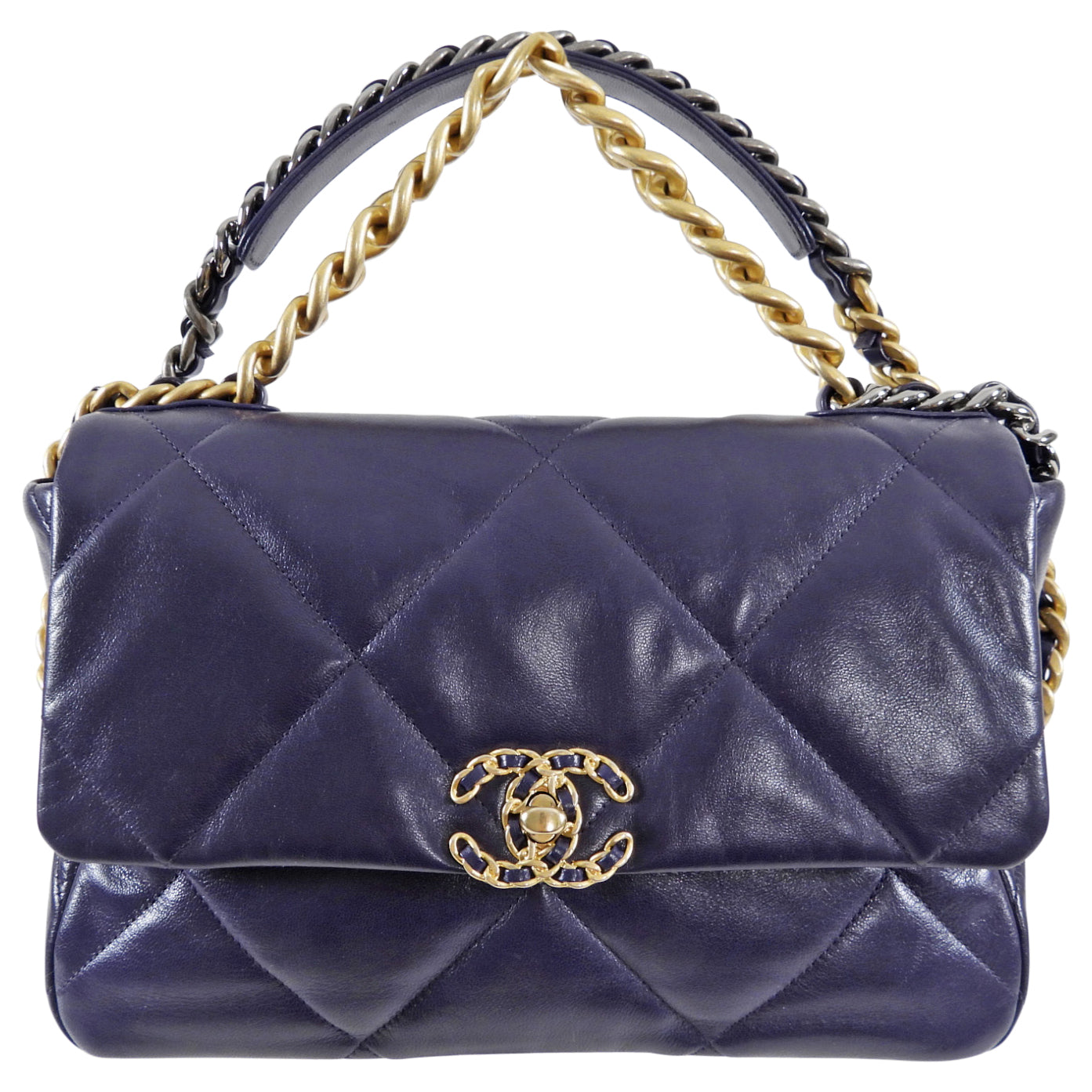 Chanel 19 Large Purple Quilted Leather Flap Bag - Luxury Designer Handbag for Women, Evening Parties & Special Occasions