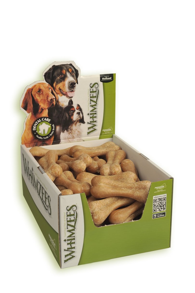 Whimzees Natural Grain-Free Rice Bone Dog Treats - 50 Count Box - Healthy Dental Chews for Small & Large Dogs - Perfect for Training, Teething & Oral Care