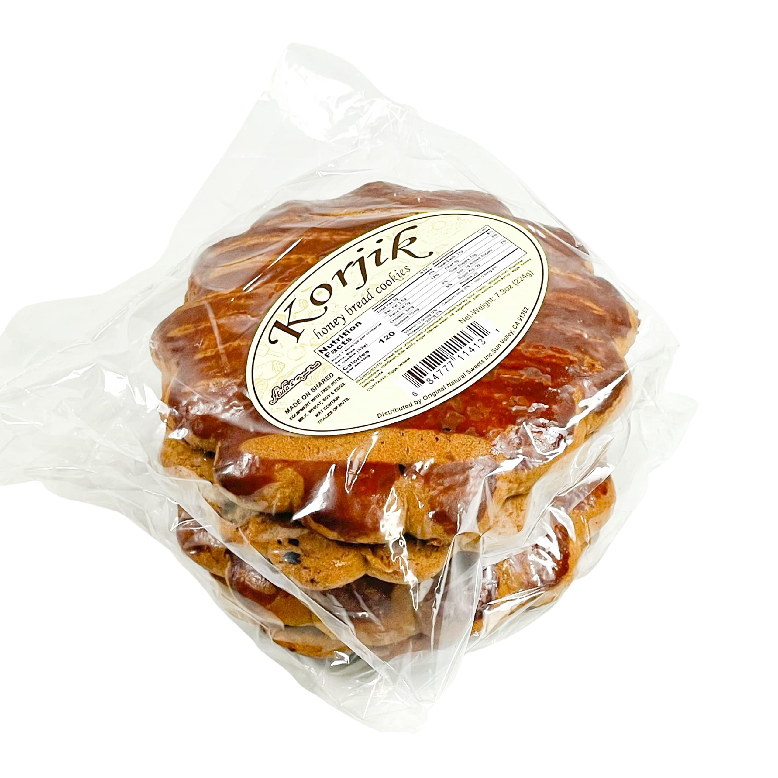 Korjik Honey Bread Cookies - Pack of 2 (15 oz / 425g) | Sweet Russian Tea Biscuits | Perfect for Breakfast, Snacking & Gift Giving