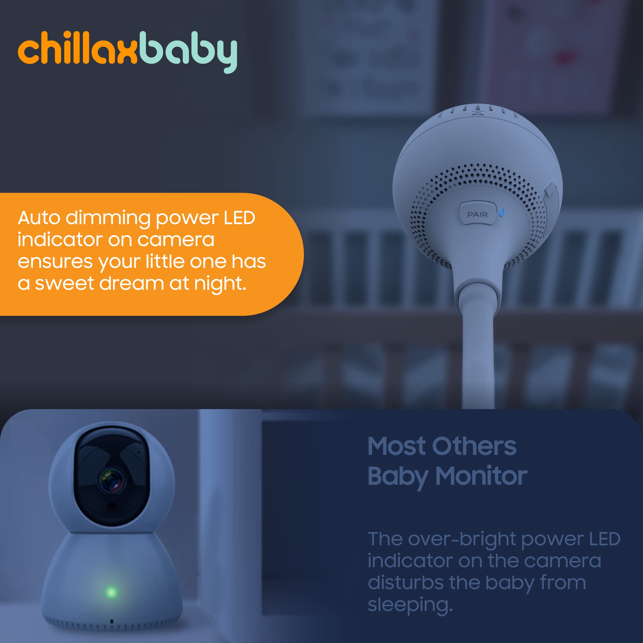 CHILLAX Giraffe Pro Max Baby Monitor with 1080p HD Camera & 5