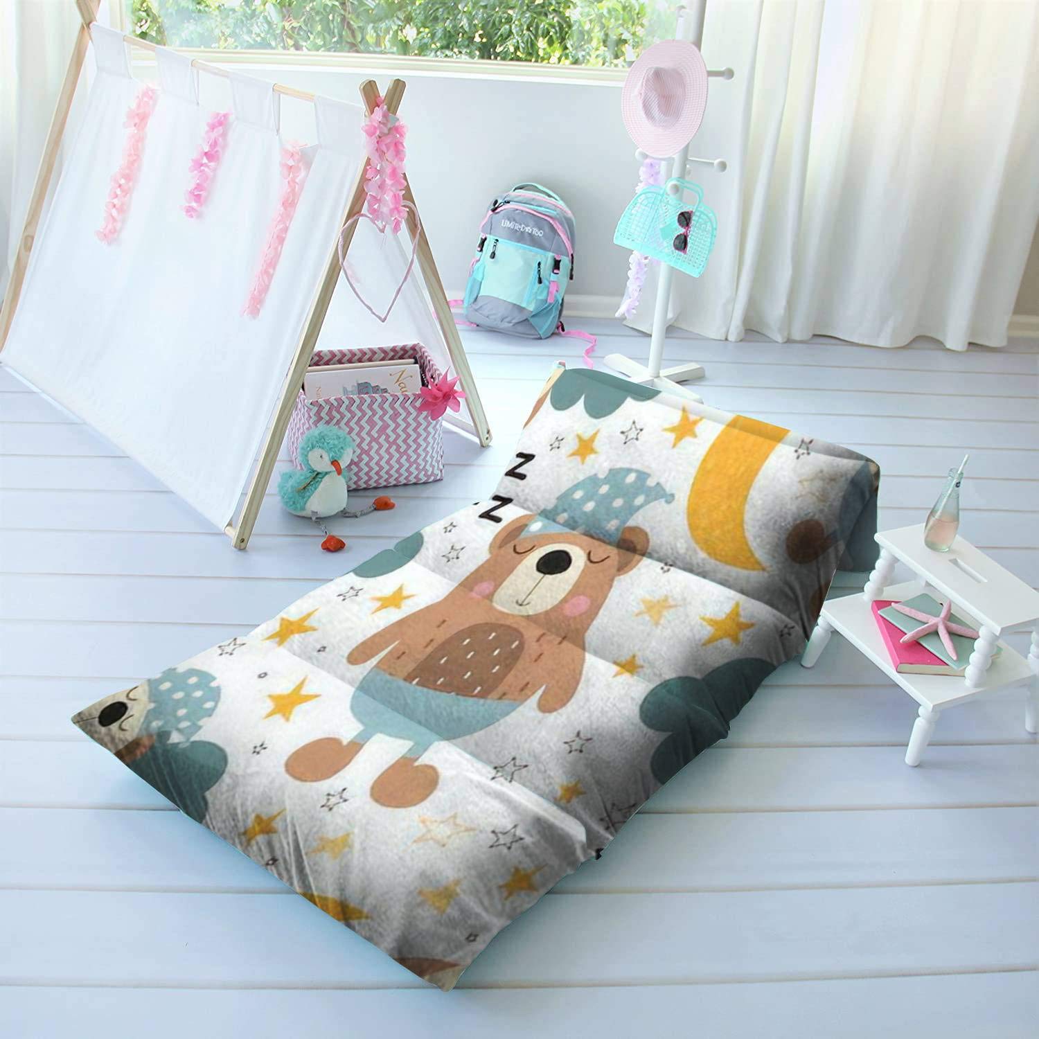 **Soft Kids Floor Pillow Bed - 26x88 Inch Portable Sleeping Mat for Nursery, Travel & Play | Cute Seamless Pattern for Baby Apparel & Bedding | Perfect for Naps, Reading & Games**