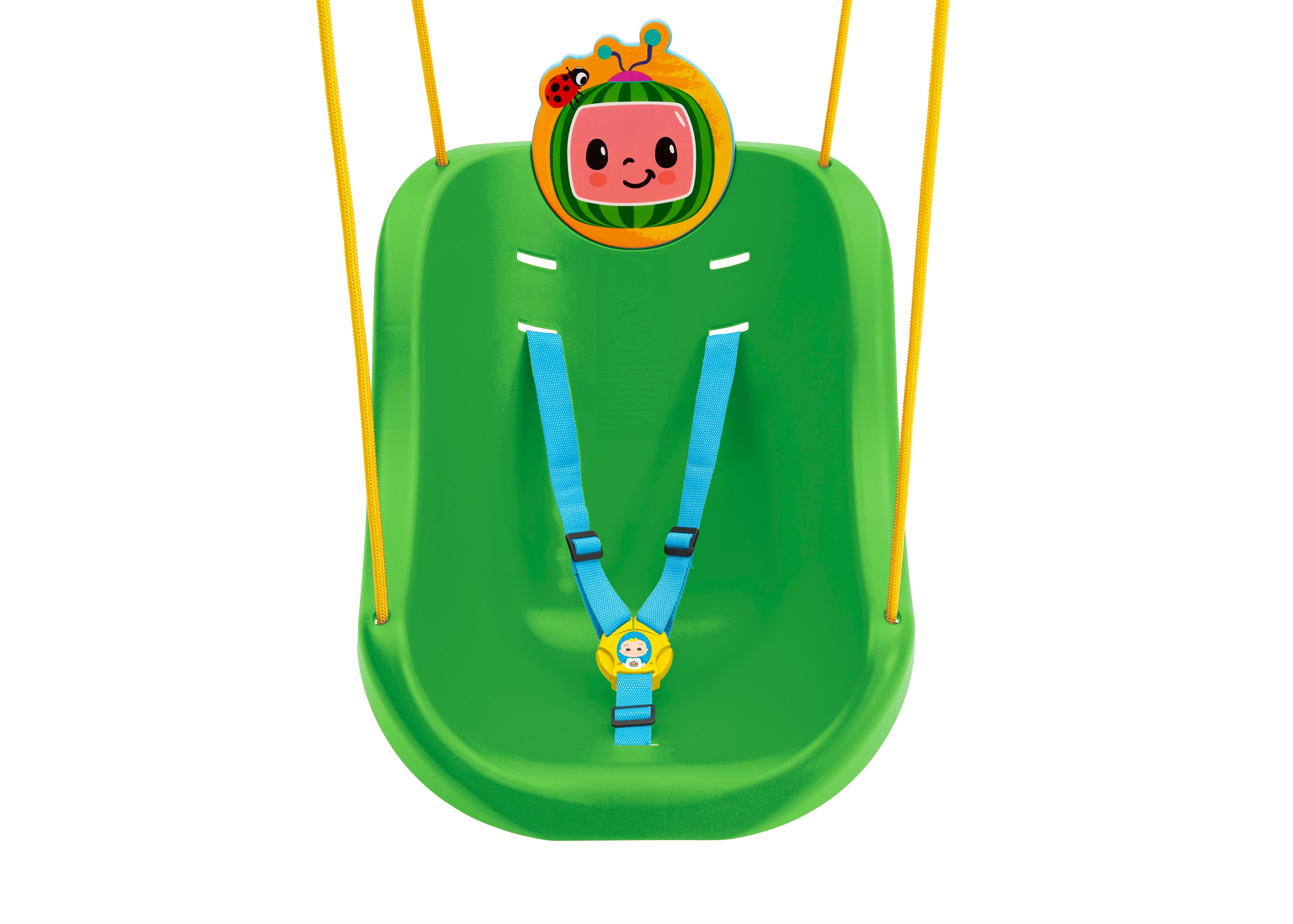 Cocomelon 2-in-1 Outdoor Kids Swing Set with Adjustable Seat - Perfect for Backyard Playground, Park, and Garden Fun