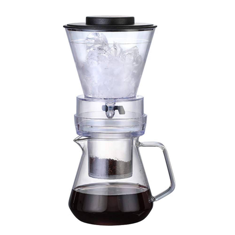 TYI Reusable Cold Brew Coffee Maker - Stainless Steel Iced Coffee Machine with Sealed Lid & Drip Kettle - Perfect for Espresso, Cold Brew Coffee & Iced Tea at Home, Office or Camping