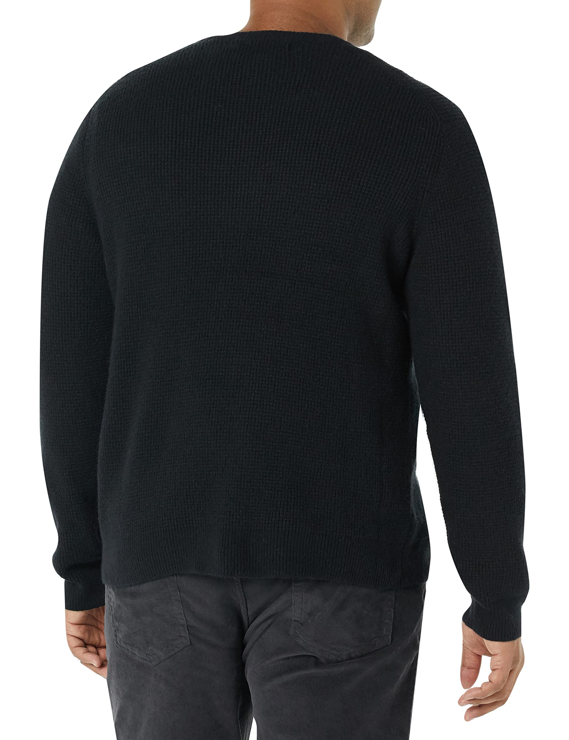 Amazon Essentials Men's Long-Sleeve Soft Touch Waffle Stitch Crewneck Sweater - Comfortable Winter Knit Pullover for Casual Wear & Outdoor Activities