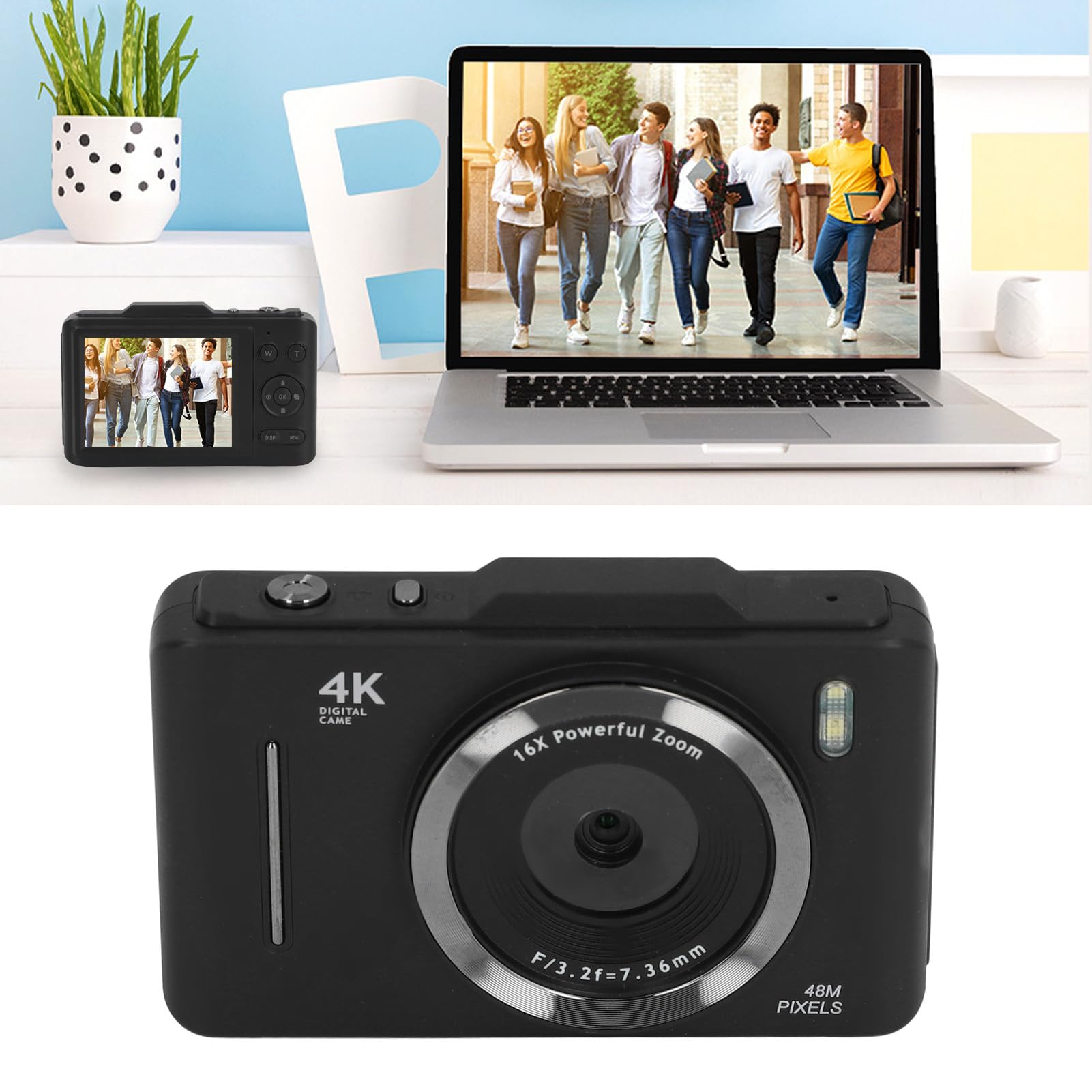 48MP 4K Pocket Digital Camera with Auto Focus | 2.8