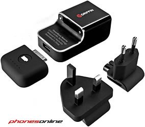 Griffin USB Wall Charger & Portable Power Bank for iPhone - Fast Charging, Compact Design for Home, Travel & Emergency Backup