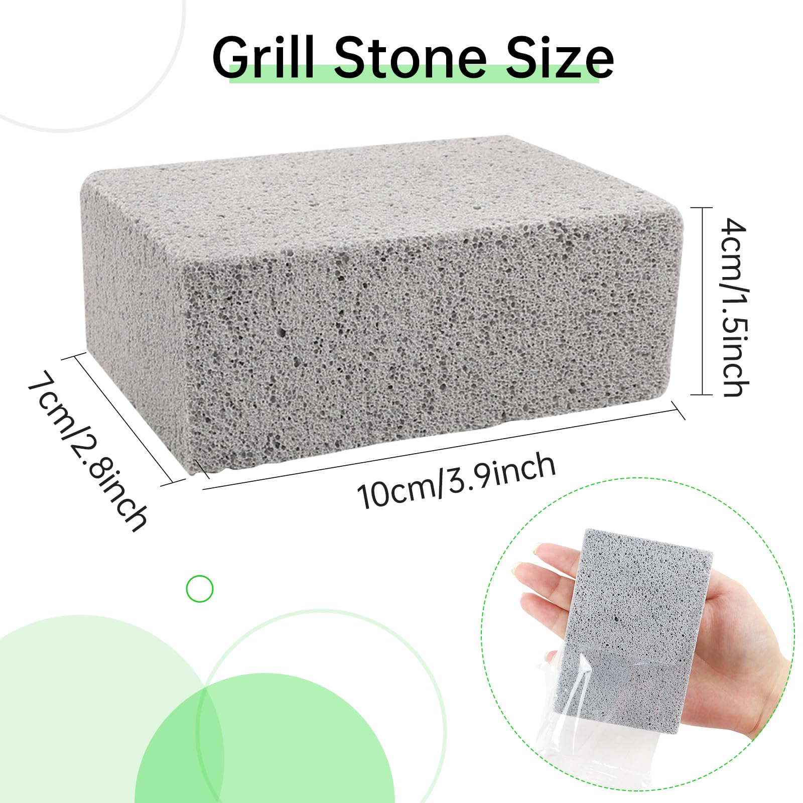 8 Pack Grill Brick & Griddle Stone Cleaning Blocks - Heavy Duty Pumice Stones for Oven, Stove, BBQ Grill Cleaning - Commercial Grade Cookware Cleaner for Frying Pans, Racks & Flat Tops - Perfect for Home Kitchens & Restaurant Use