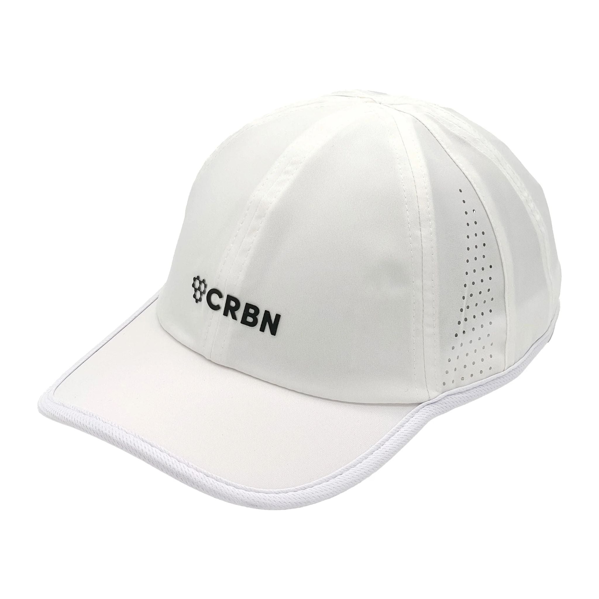 CRBN Unleashed Performance Hat for Men & Women - Breathable, Lightweight, Moisture-Wicking Baseball Cap for Running, Hiking, Golf - Adjustable Snapback (White) - Perfect for Outdoor Sports & Casual Wear
