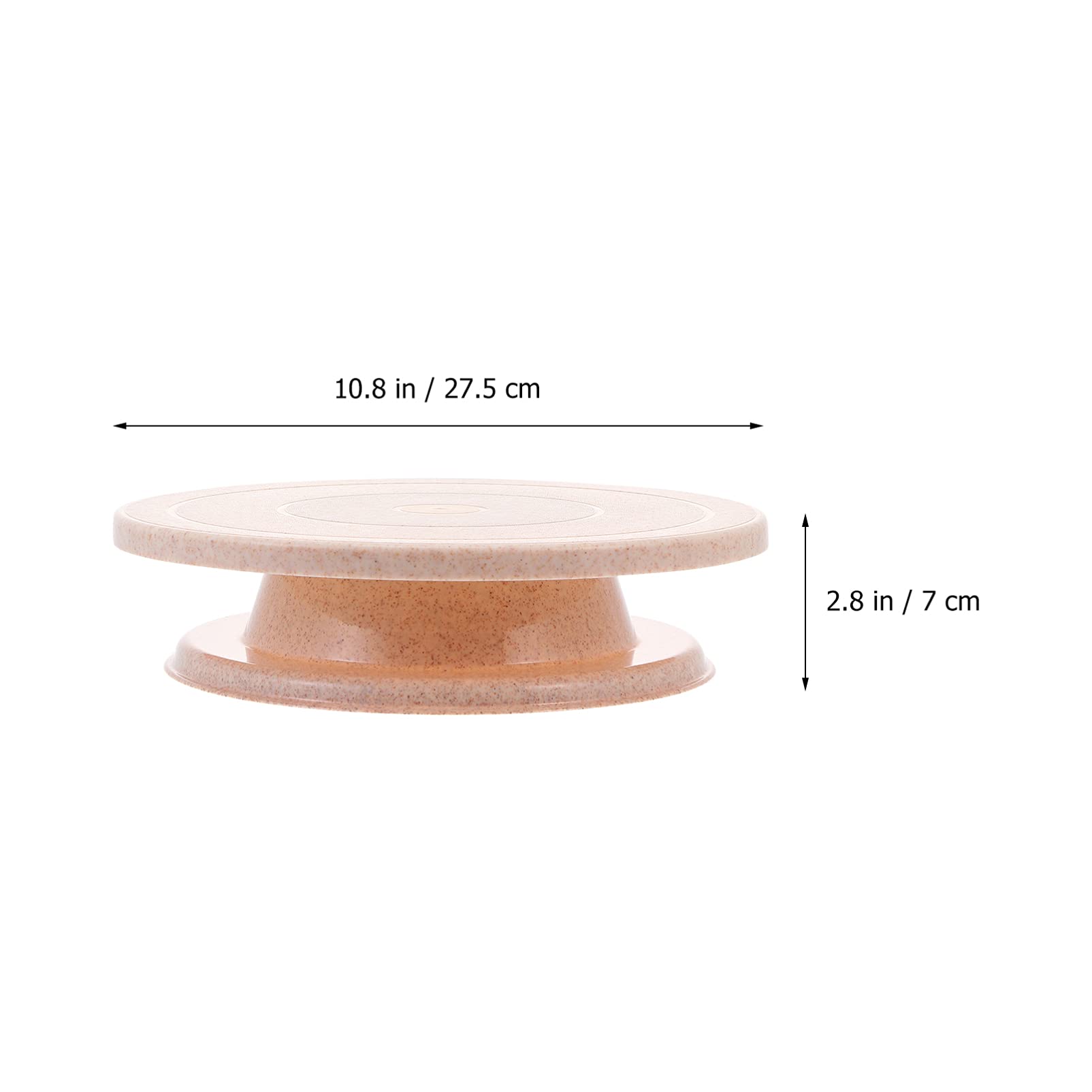 **Hemoton 12-Inch Plastic Cake Decorating Turntable Stand - Revolving Cake Plate for Smooth Icing, Fudge & Fondant - Essential Baking & Cake Decorating Kit for Home Bakers & Professionals (Perfect for Birthday, Wedding & Party Cakes)**